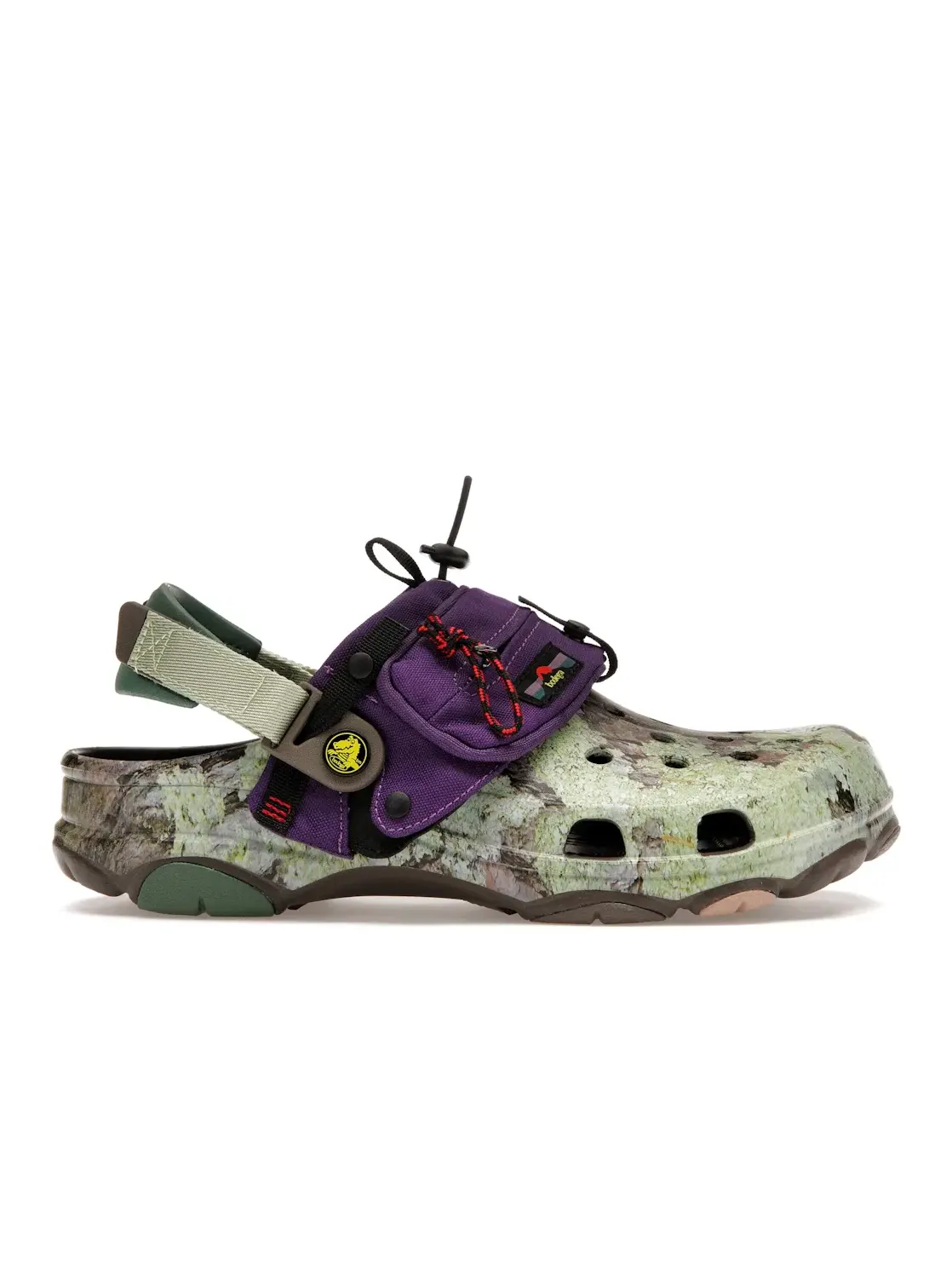 Мужские сабо с принтом Crocs Classic All-Terrain Clog Bodega NICT-TECH — изображение 1 из 4, зеленый/фиолетовый