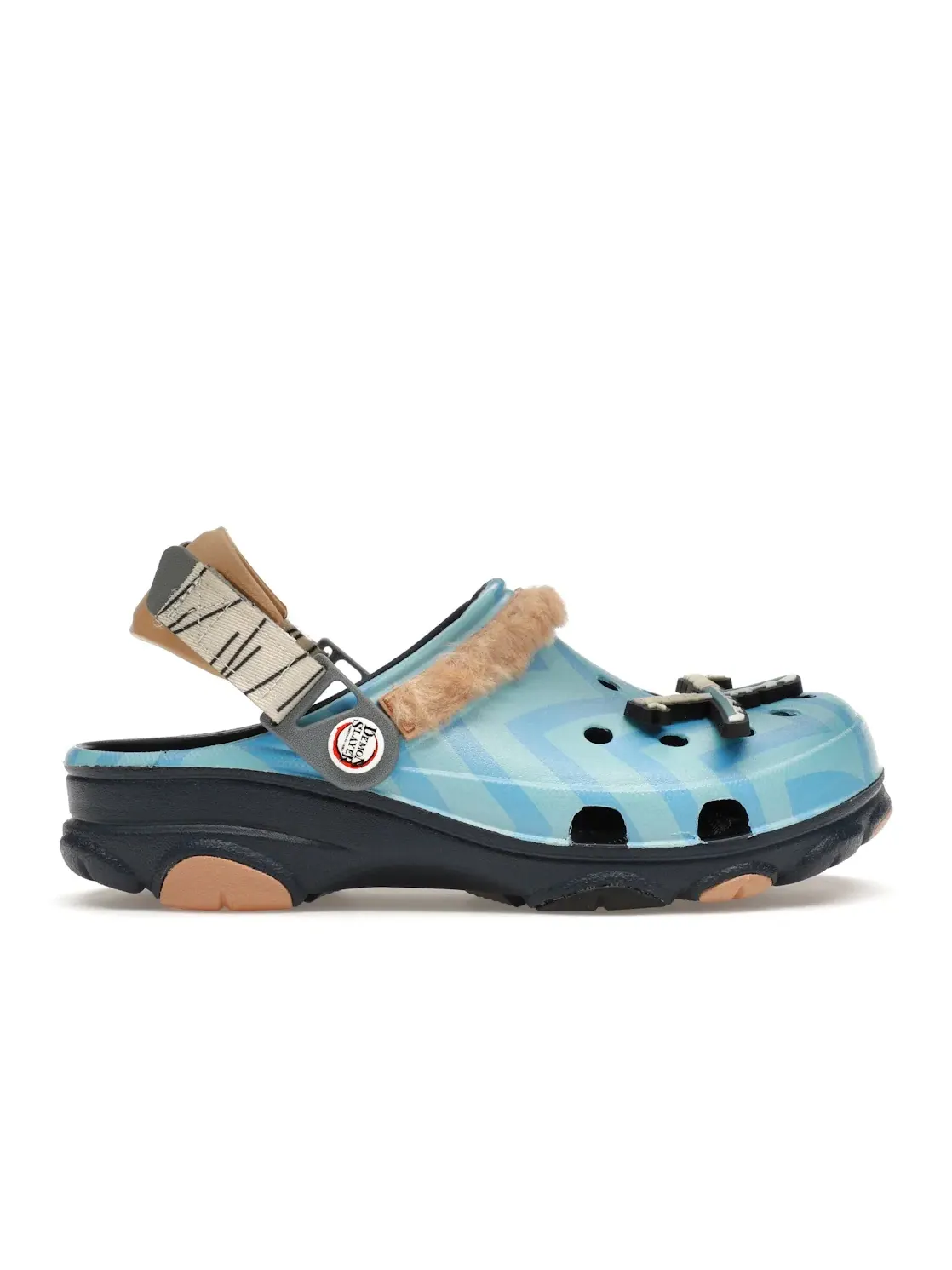 Мужские сабо с принтом Demon Slayer Inosuke Crocs — изображение 1 из 3, синий