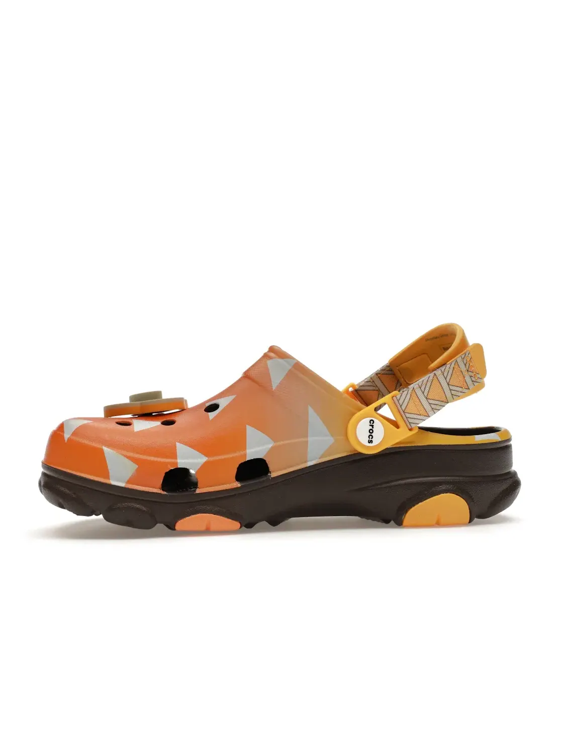Мужские сабо с принтом Demon Slayer Zenitsu Crocs Classic All-Terrain Clog — изображение 3 из 4, оранжевый