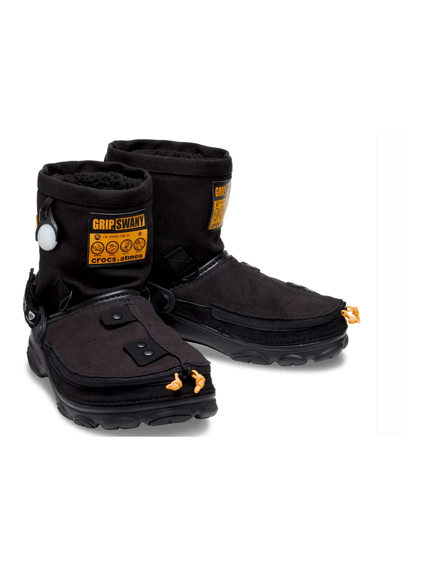 Унисекс-сабо Crocs Classic All-Terrain Clog GRIP SWANY atmos — изображение 2 из 3, черный/желтый