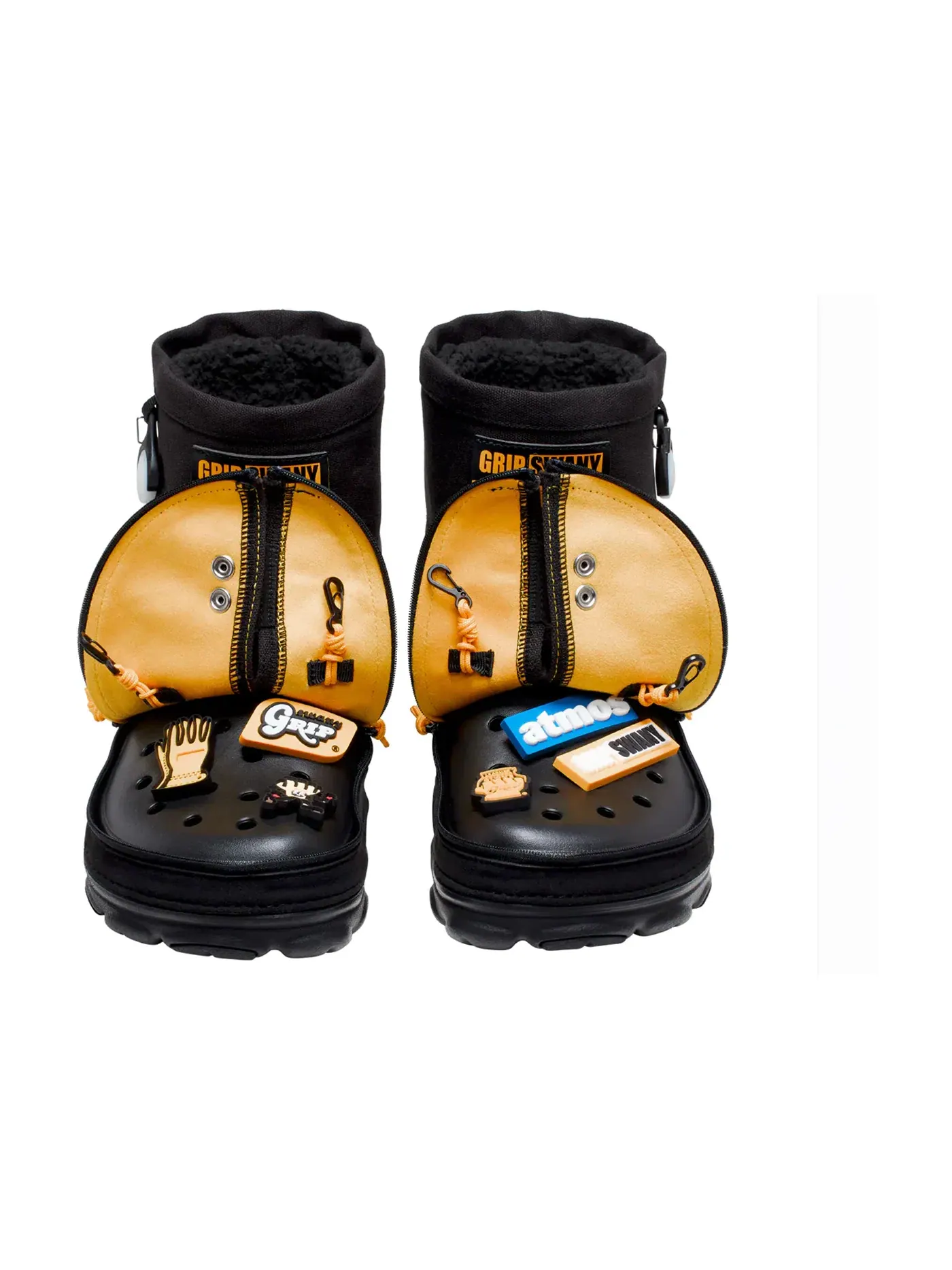 Унисекс-сабо Crocs Classic All-Terrain Clog GRIP SWANY atmos — изображение 3 из 3, черный/желтый