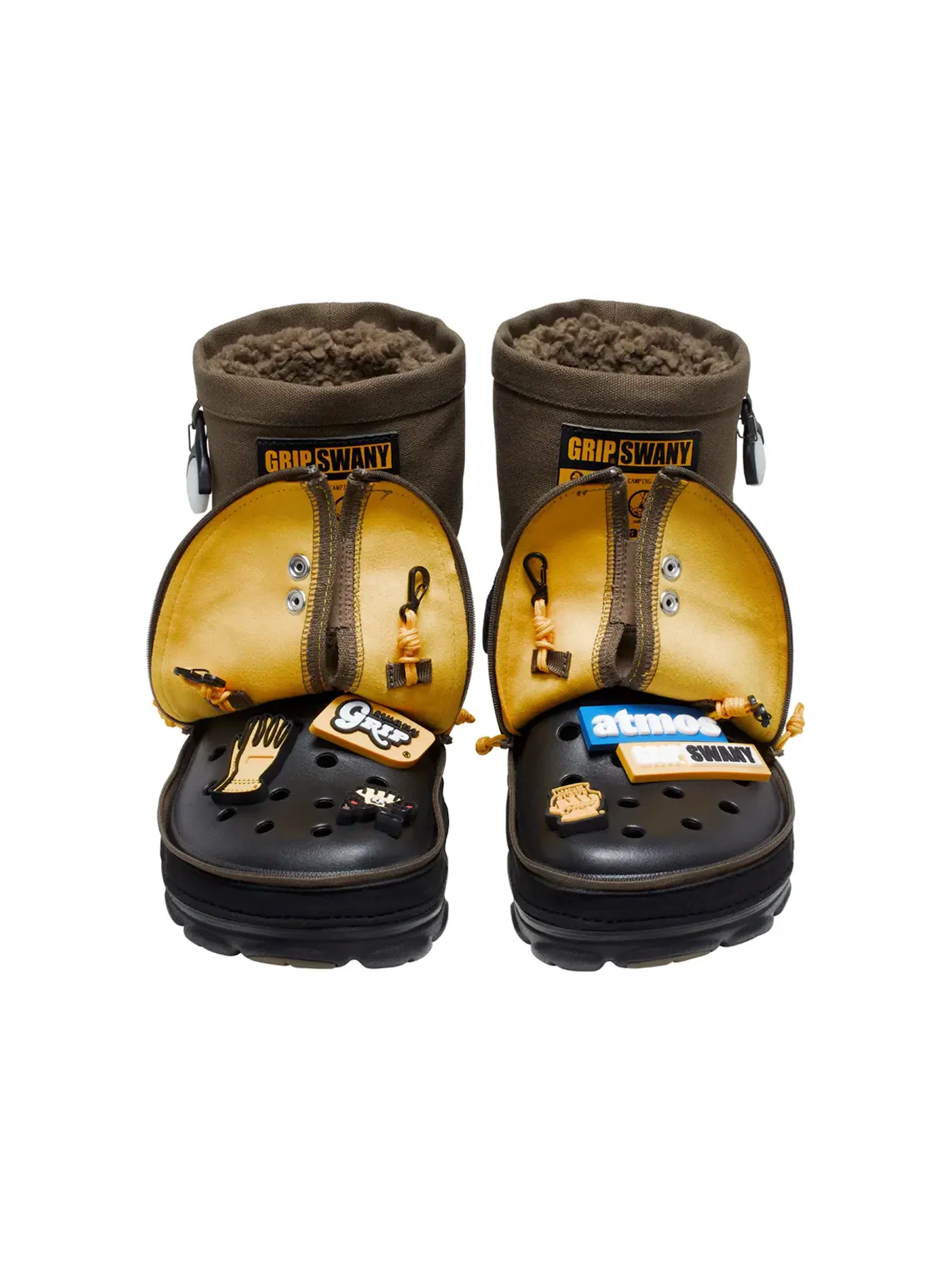 Унисекс сабо Crocs Classic All-Terrain Clog GRIP SWANY atmos — изображение 3 из 3, оливковый/желтый