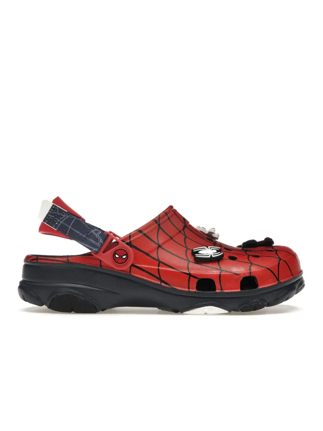 Мужские сабо с принтом Spider-Man Crocs Classic All-Terrain Clog — изображение 1 из 4, красный/темно-синий