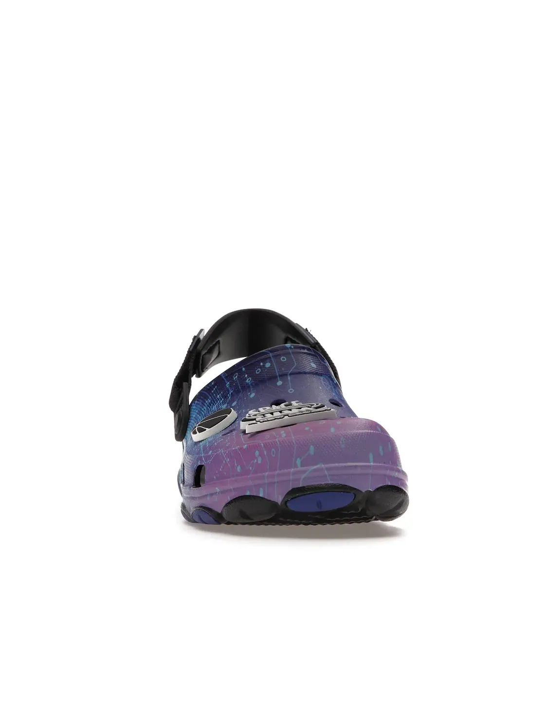 Мужские клоги для бездорожья с рельефной подошвой Crocs Classic All-Terrain Clog — изображение 2 из 4, черный//фиолетовый