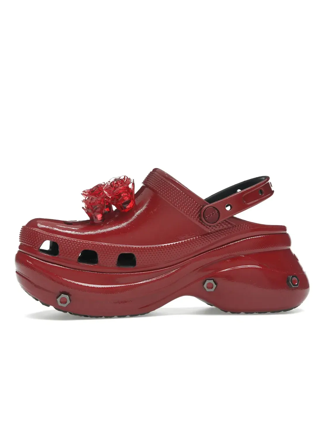 Женские сабо Classic Bae Clog Crocs — изображение 3 из 4, красный/черный