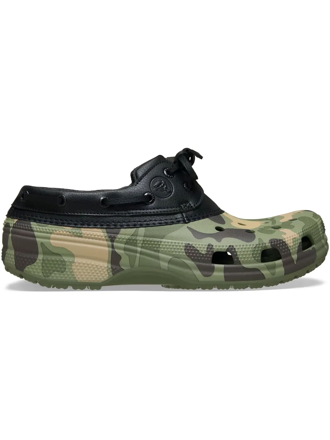 Мужские клоги с принтом Classic Boat Clog Crocs — изображение 1 из 2, черный