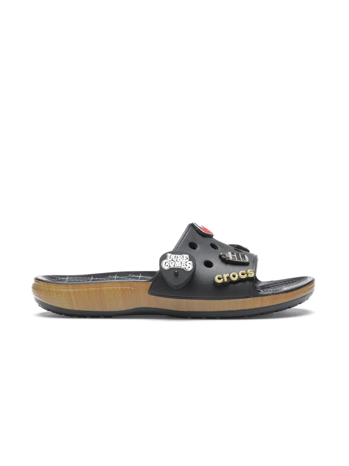 Мужские сандалии-слайды с принтом Classic Bootlegger Slide Crocs — изображение 1 из 4, черный
