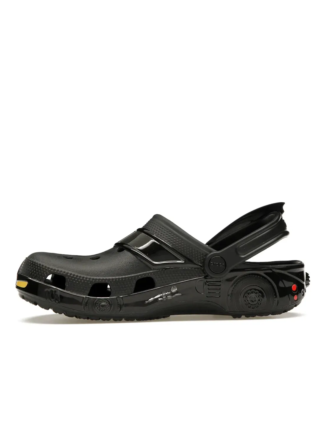 Мужские сабо-клоги с принтом Batmobile Crocs — изображение 3 из 4, черный/желтый
