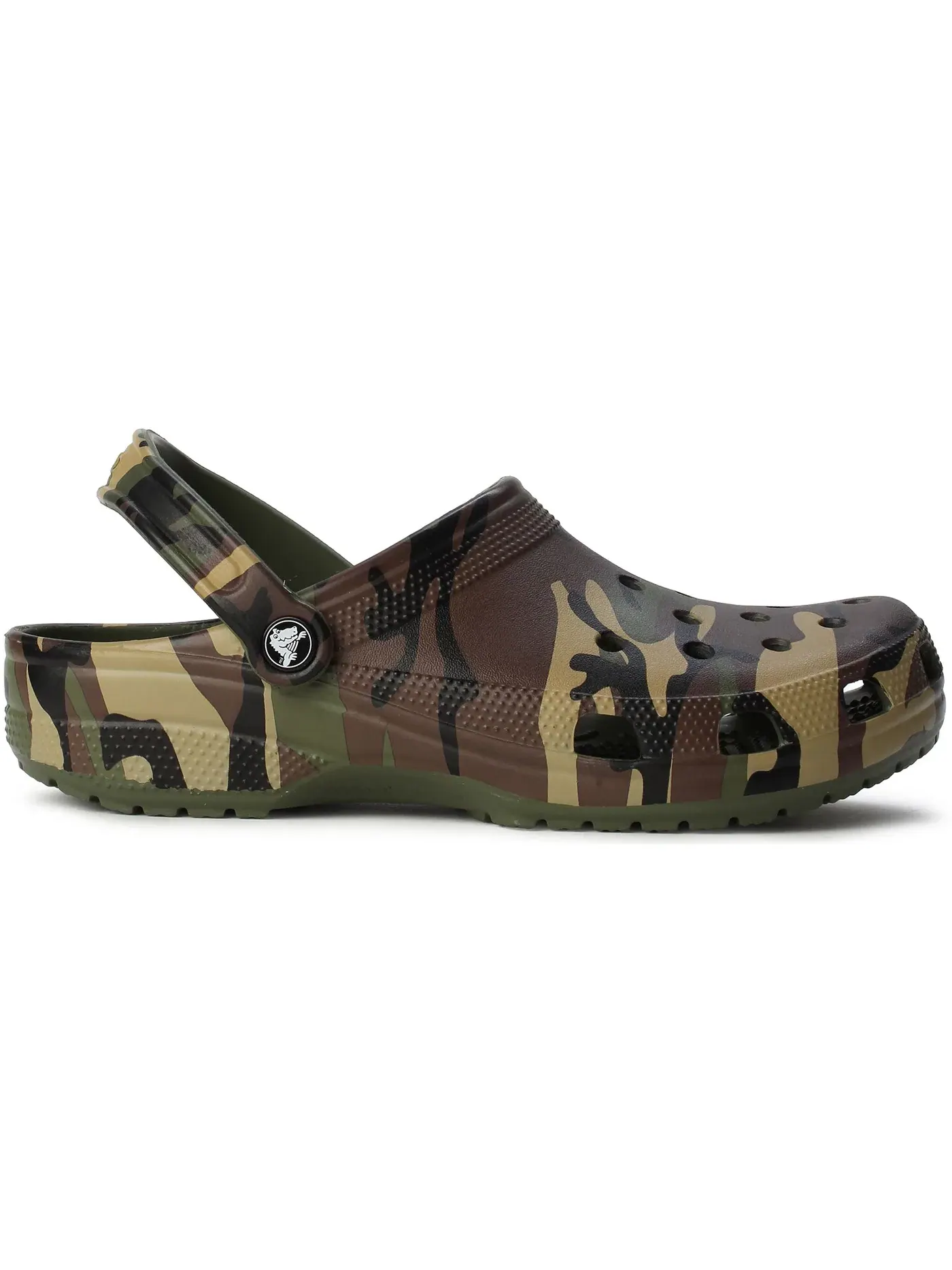 Мужские сабо-клоги Camouflage Crocs Classic Clog Crocs — изображение 1 из 1, зеленый мульти