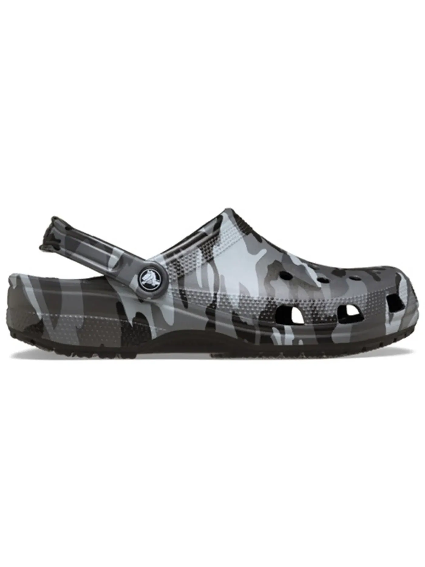 Мужские сабо с камуфляжным принтом Crocs Classic Clog Crocs — изображение 1 из 1, черный серый