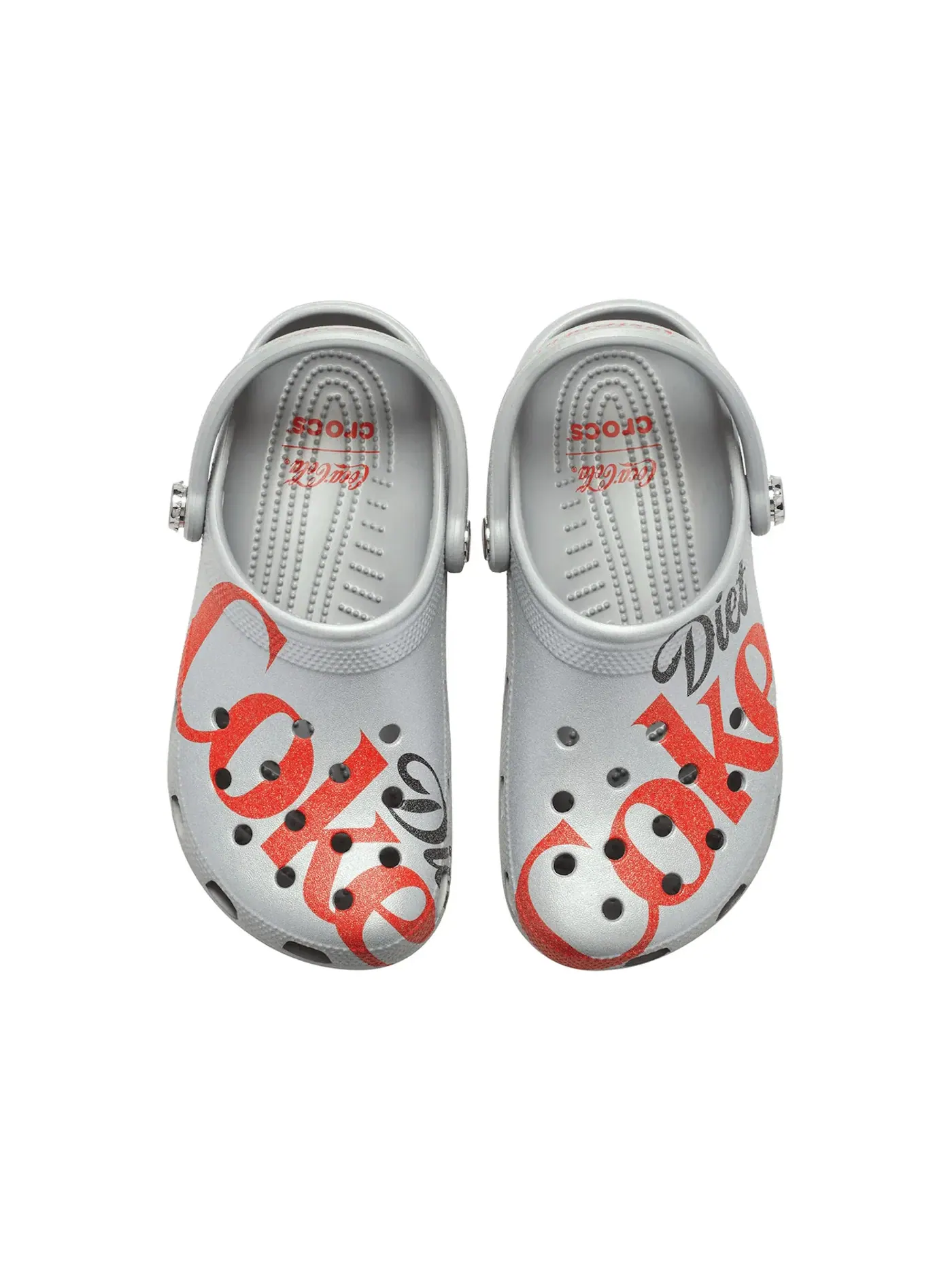 Мужские клоги с принтом Classic Clog Crocs — изображение 2 из 2, серебристый/красный