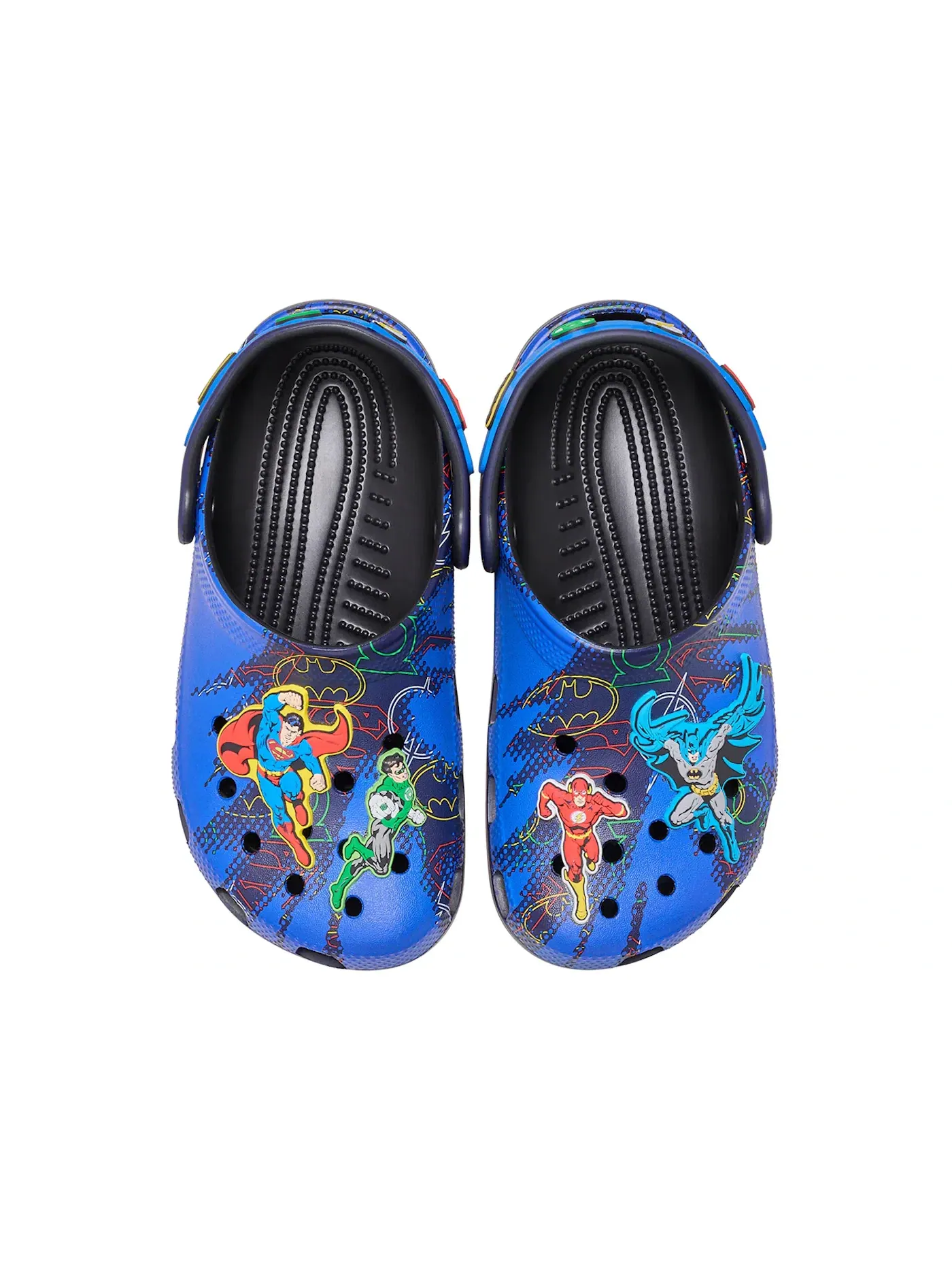 Детские сабо-клоги Justice League Crocs — изображение 2 из 2, синий/черный