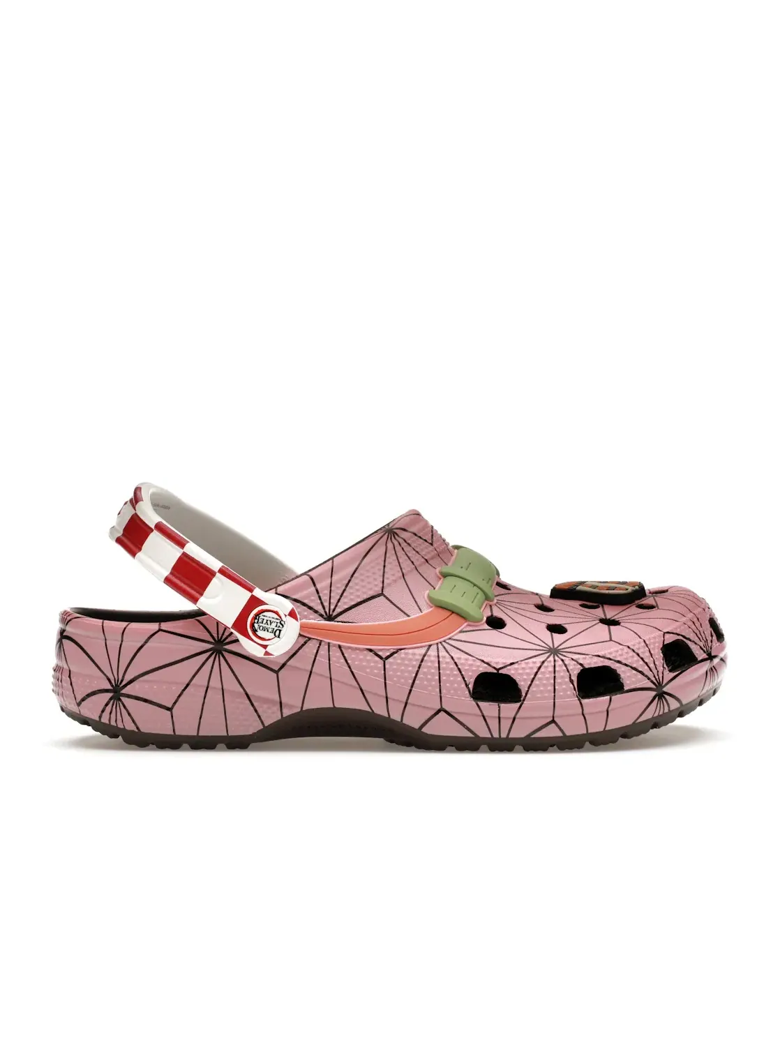 Мужские сабо с принтом Nezuko Crocs Classic Clog — изображение 1 из 4, розовый