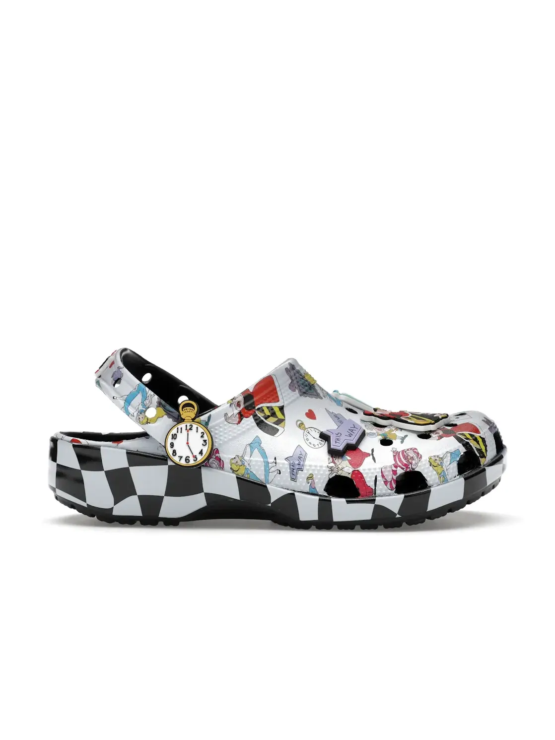 Мужские клоги с принтом Classic Clog Disney Alice in Wonderland Crocs — изображение 1 из 4, мульти