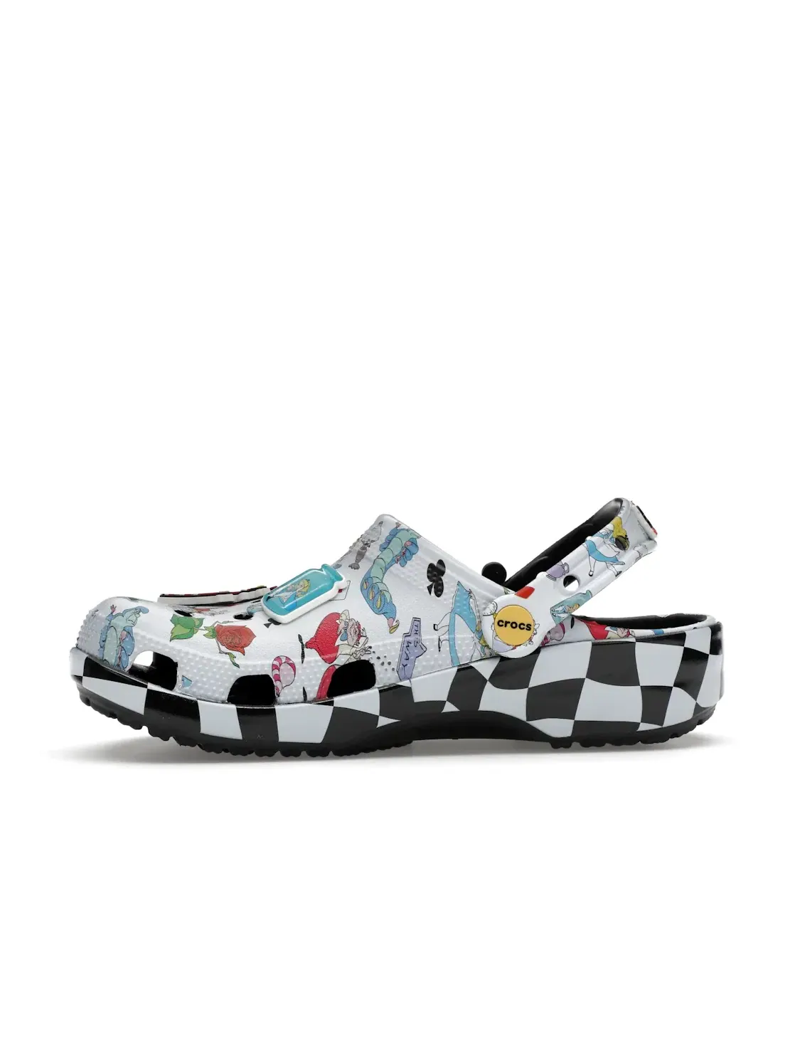 Мужские клоги с принтом Classic Clog Disney Alice in Wonderland Crocs — изображение 3 из 4, мульти
