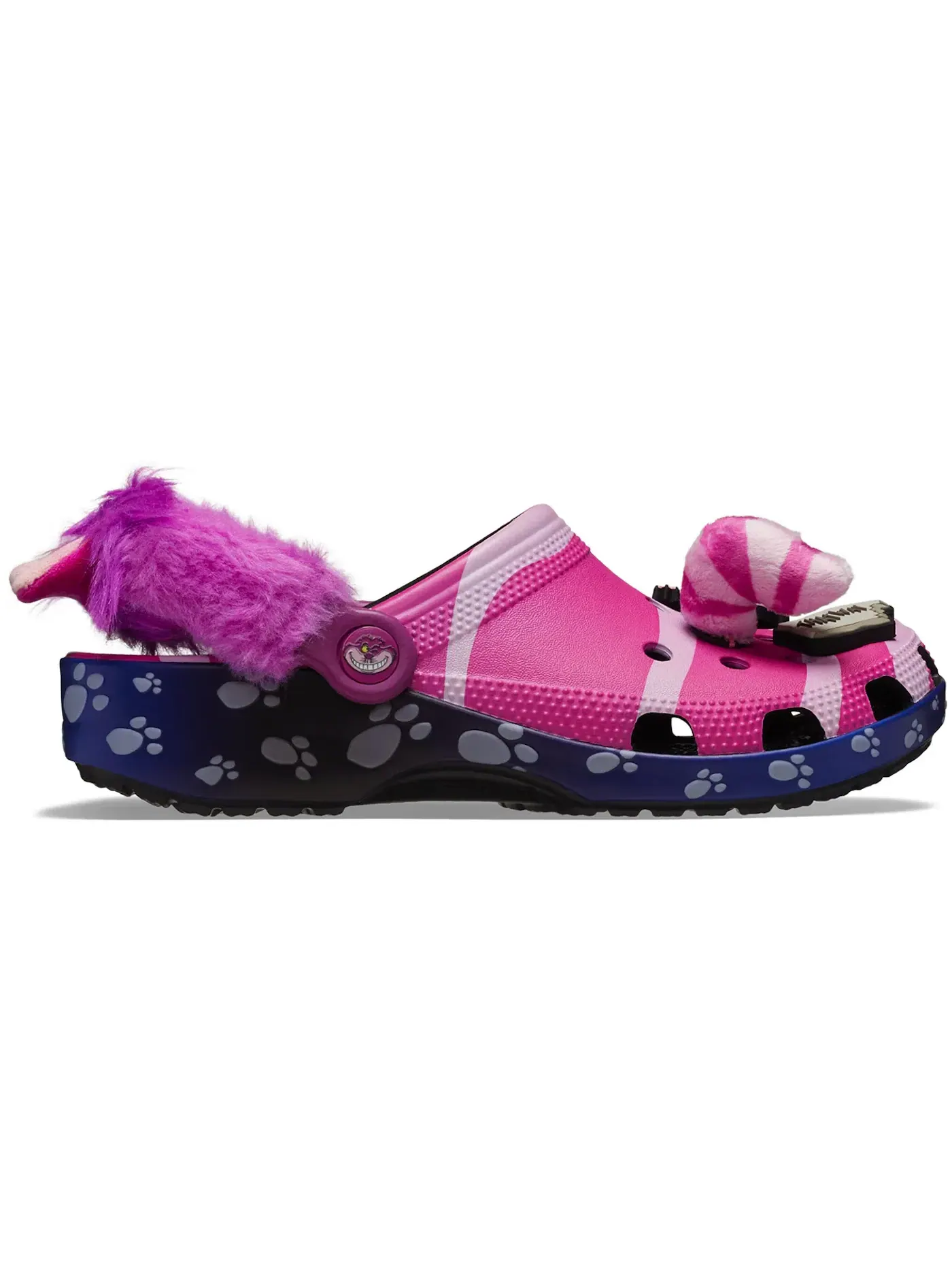 Мужские сабо с принтом Cheshire Cat Crocs Classic Clog — изображение 1 из 2, черный