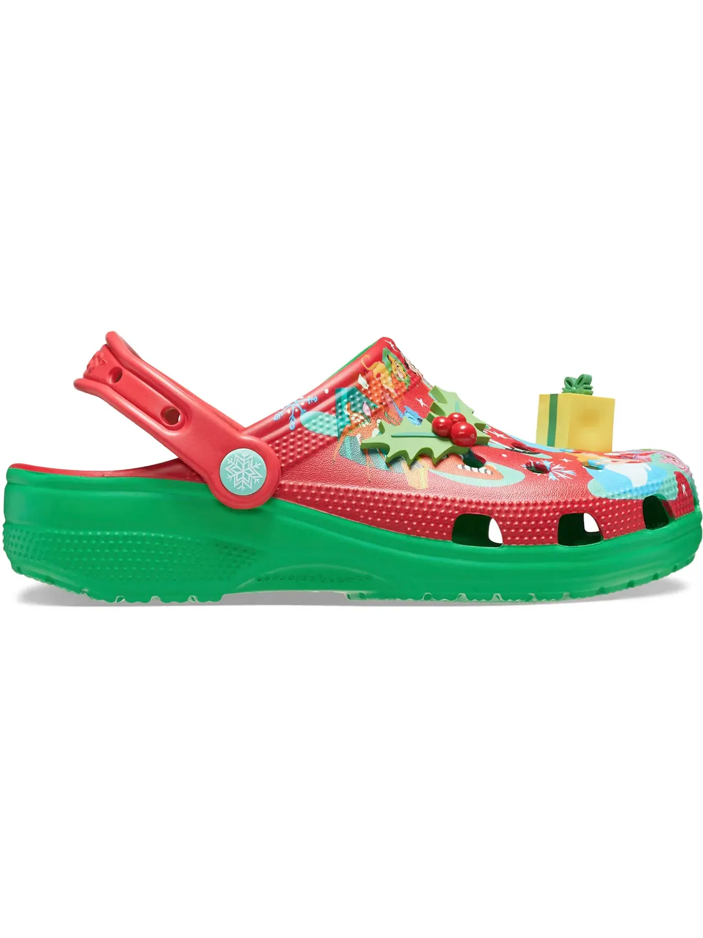 Мужские сабо Classic Clog Disney Christmas Crocs — изображение 1 из 2, красный зеленый