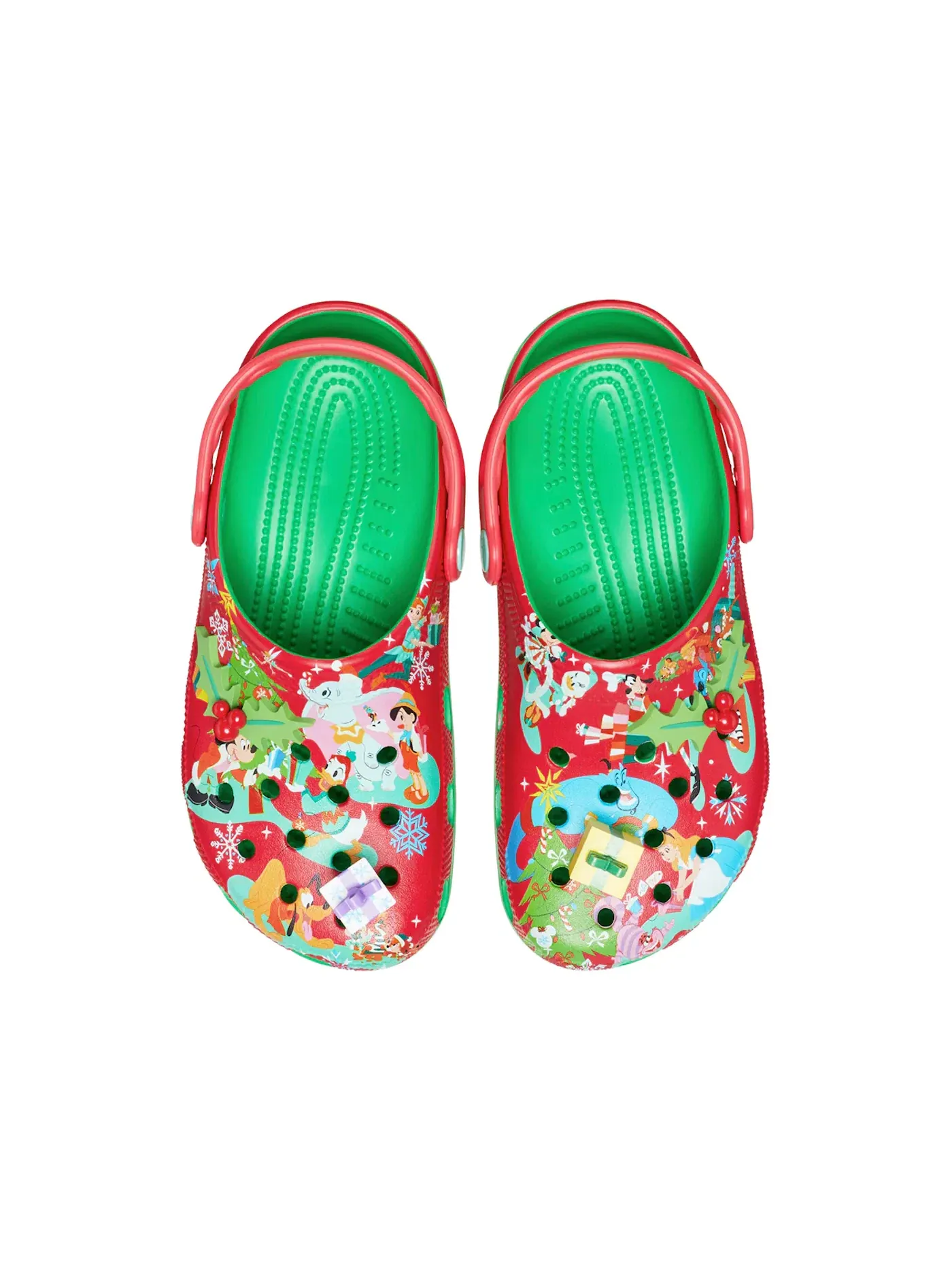 Мужские сабо Classic Clog Disney Christmas Crocs — изображение 2 из 2, красный зеленый