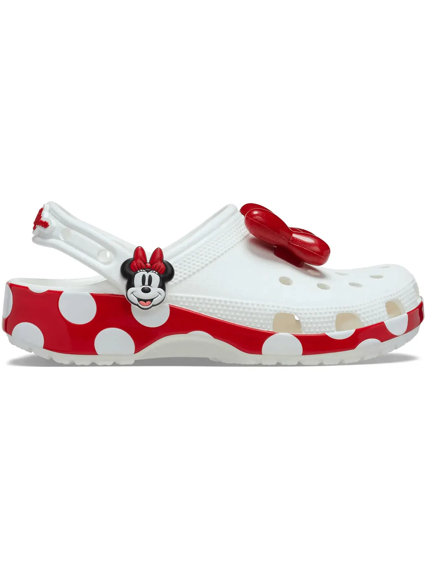 Мужские клоги Classic Clog Disney Minnie Mouse Crocs — изображение 1 из 2, белый/красный
