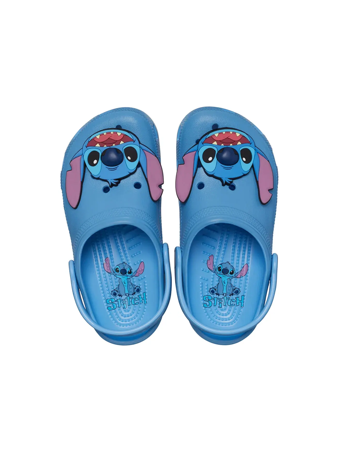 Детские клоги с принтом Stitch Crocs Classic Clog Crocs — изображение 2 из 2, голубой
