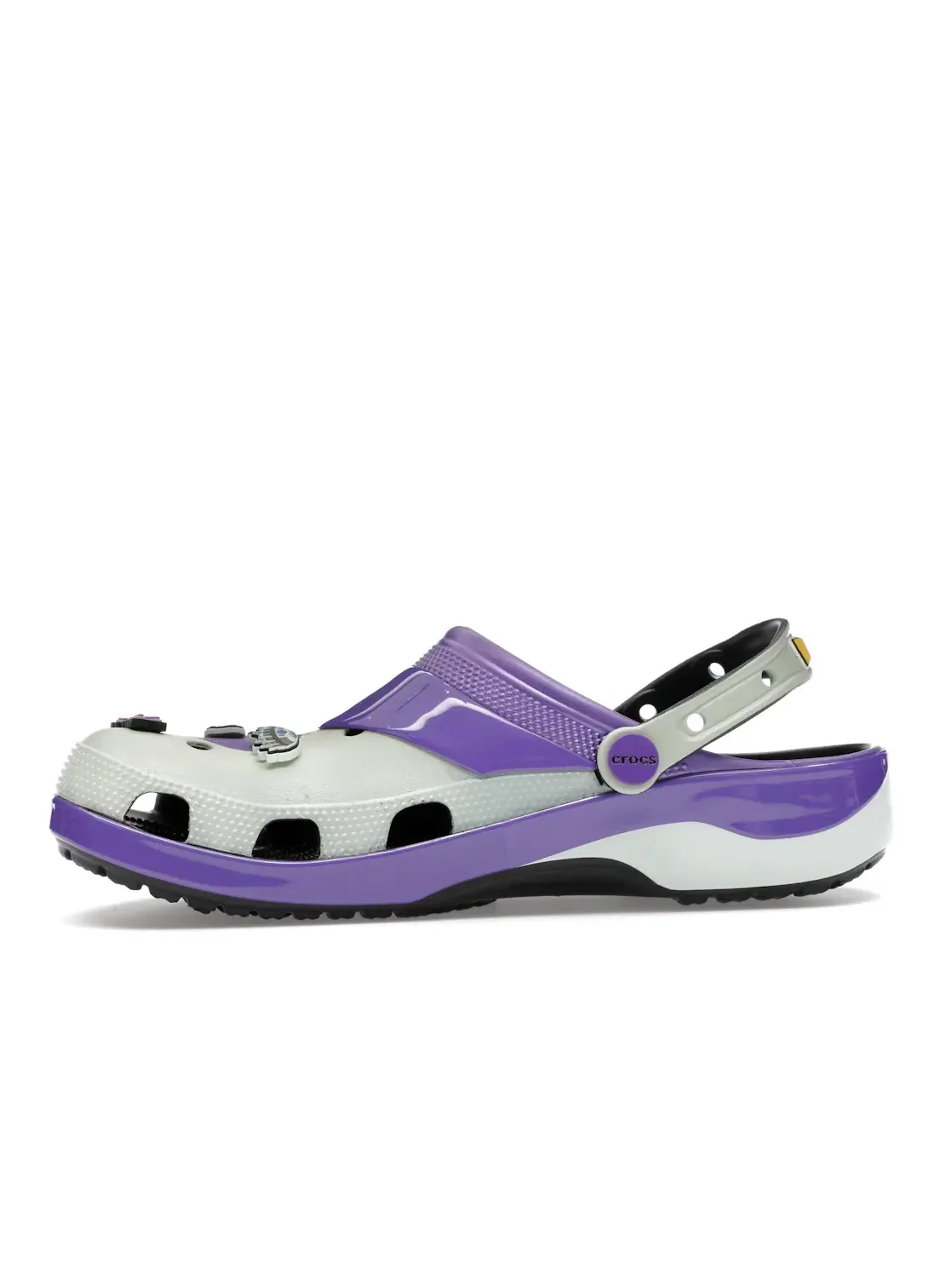 Мужские сабо с принтом Dragon Ball Z Frieza Crocs — изображение 3 из 4, белый/фиолетовый/мульти
