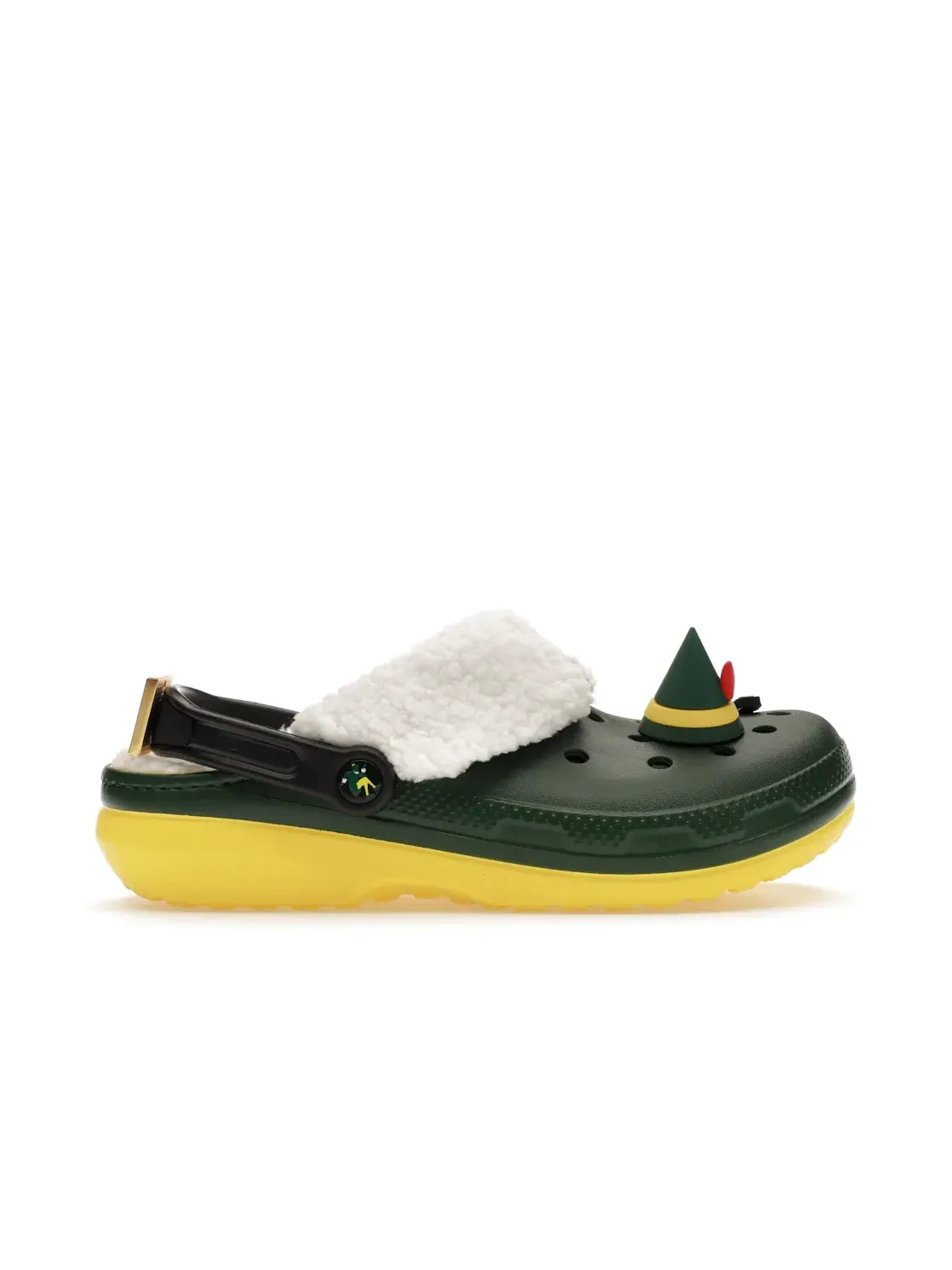 Мужские сабо из Croslite с плюшевой подкладкой, модель Crocs Classic Clog Crocs — изображение 1 из 4, зеленый/желтый