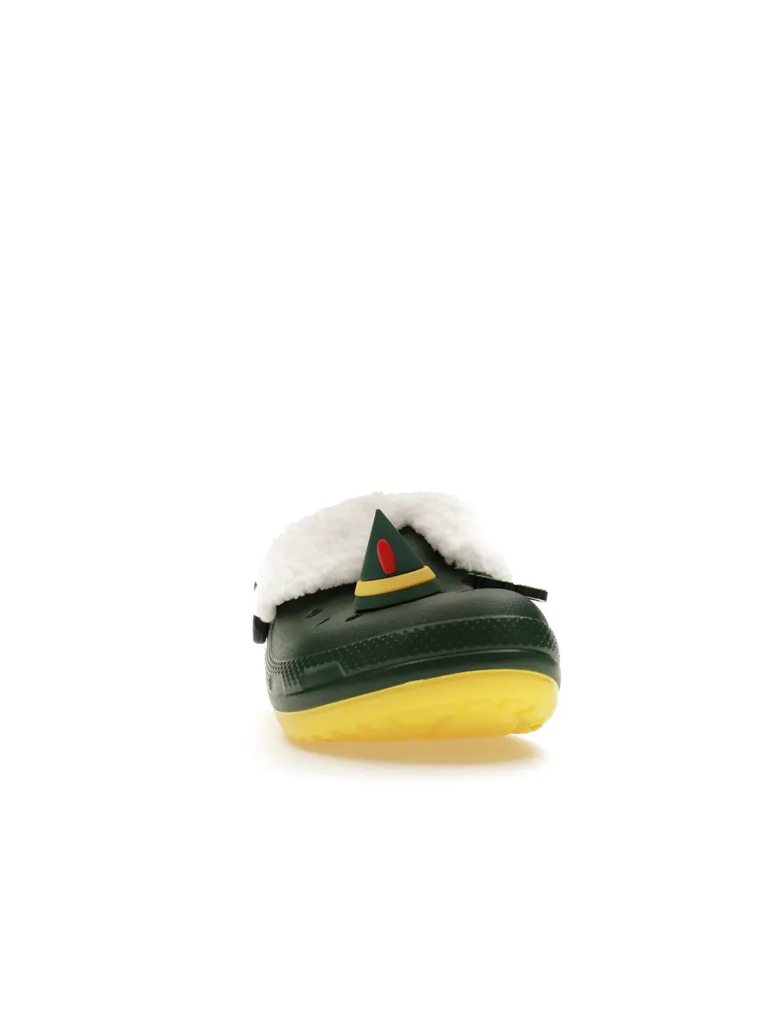 Мужские сабо из Croslite с плюшевой подкладкой, модель Crocs Classic Clog Crocs — изображение 2 из 4, зеленый/желтый
