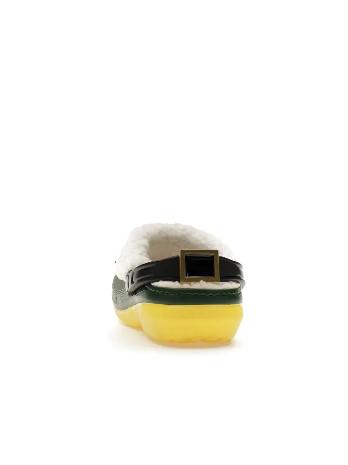 Мужские сабо из Croslite с плюшевой подкладкой, модель Crocs Classic Clog Crocs — изображение 4 из 4, зеленый/желтый