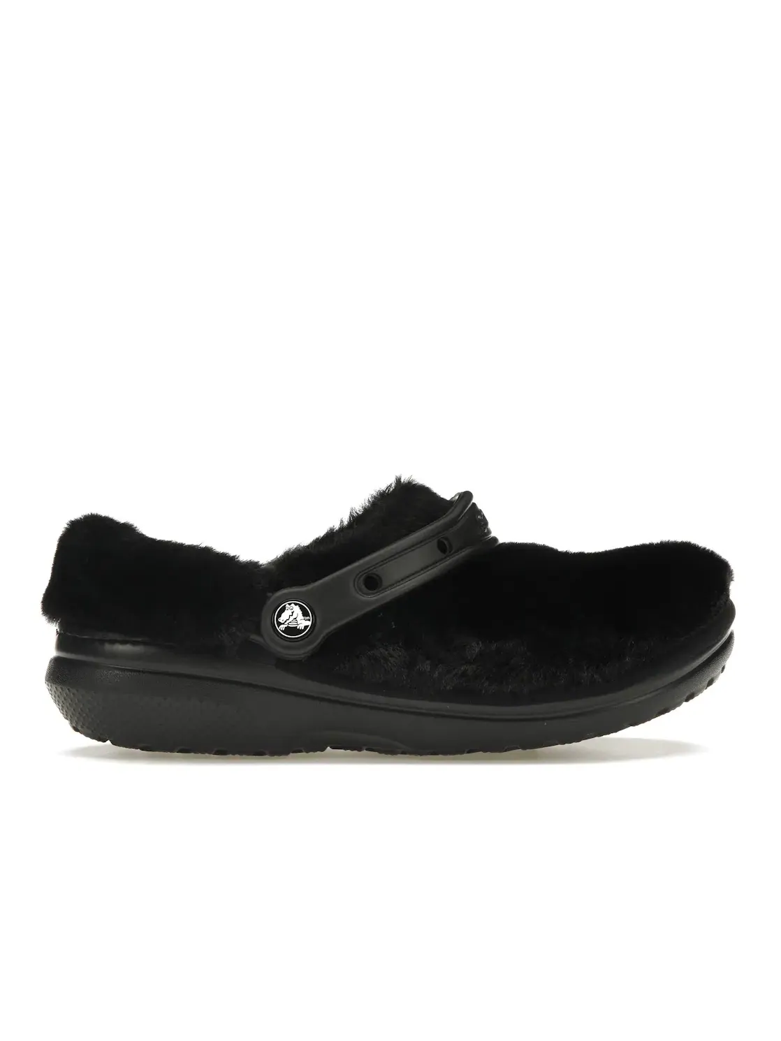 Мужские сабо с меховой отделкой Crocs Classic Clog — изображение 1 из 4, черный/черный