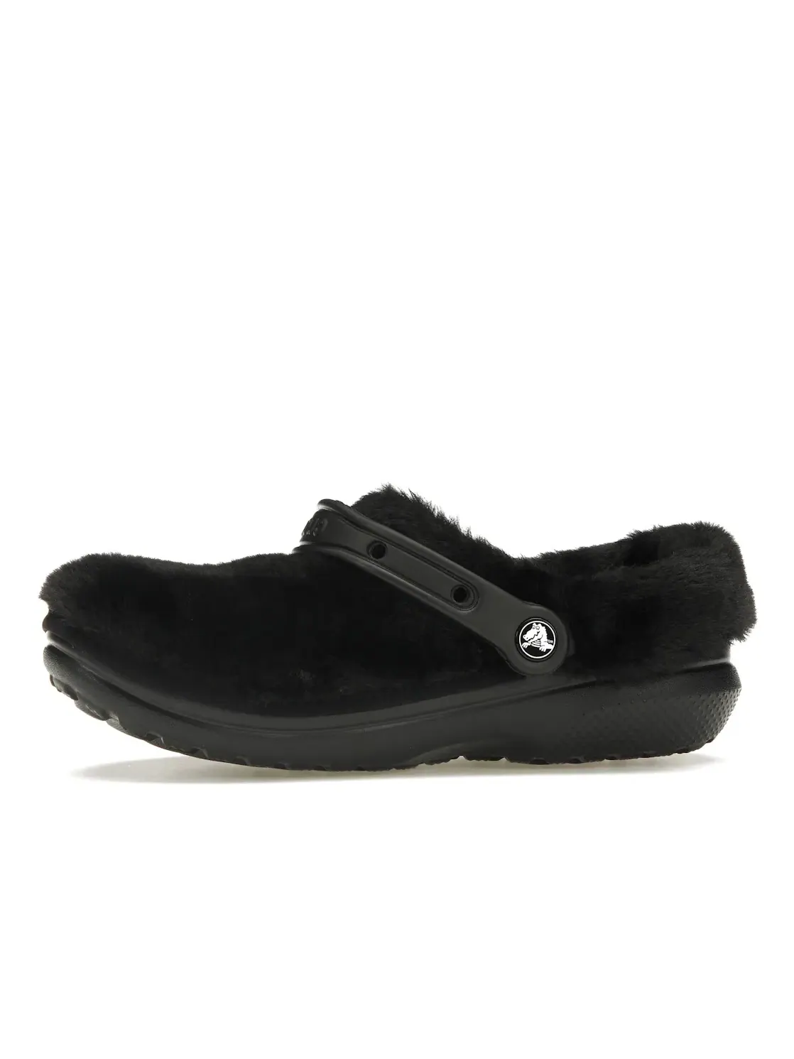 Мужские сабо с меховой отделкой Crocs Classic Clog — изображение 3 из 4, черный/черный