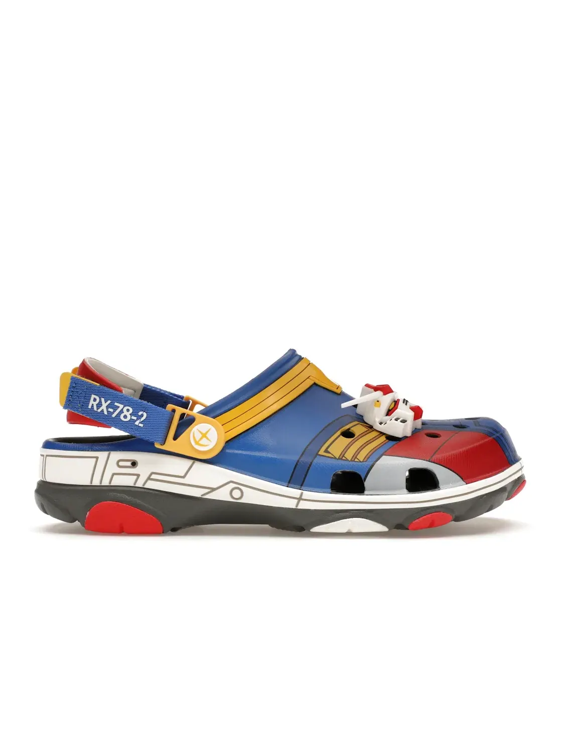 Мужские клоги с принтом Crocs All-Terrain Clog Gundam RX-78-2 — изображение 1 из 4, серый