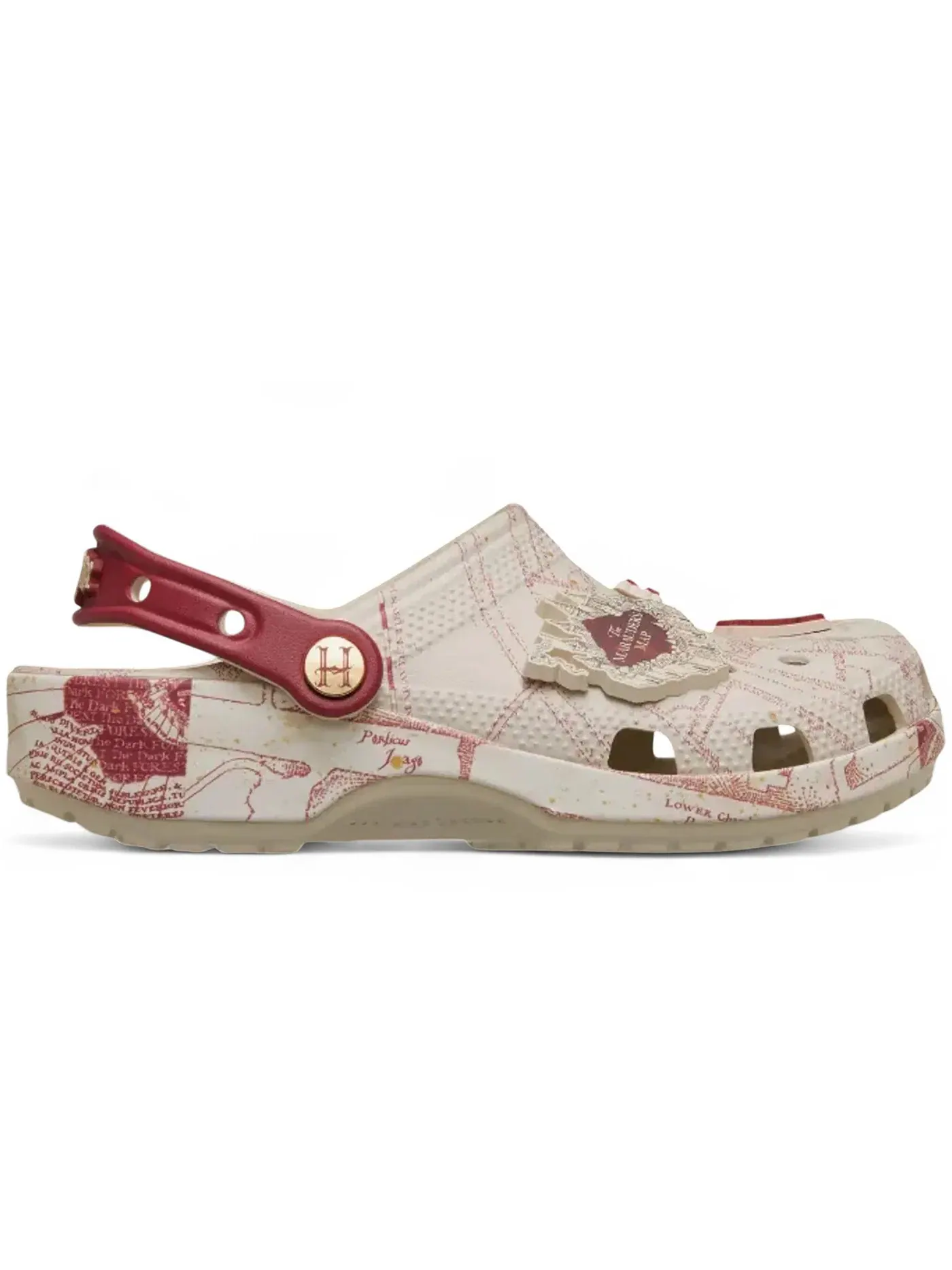 Мужские сабо с принтом Crocs Classic Clog Crocs — изображение 1 из 1, бежевый бордовый