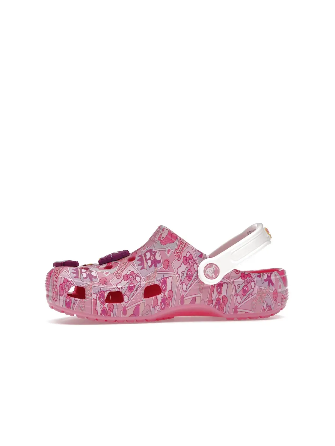 Женские сабо с принтом Hello Kitty and Friends Crocs — изображение 3 из 4, розовый белый