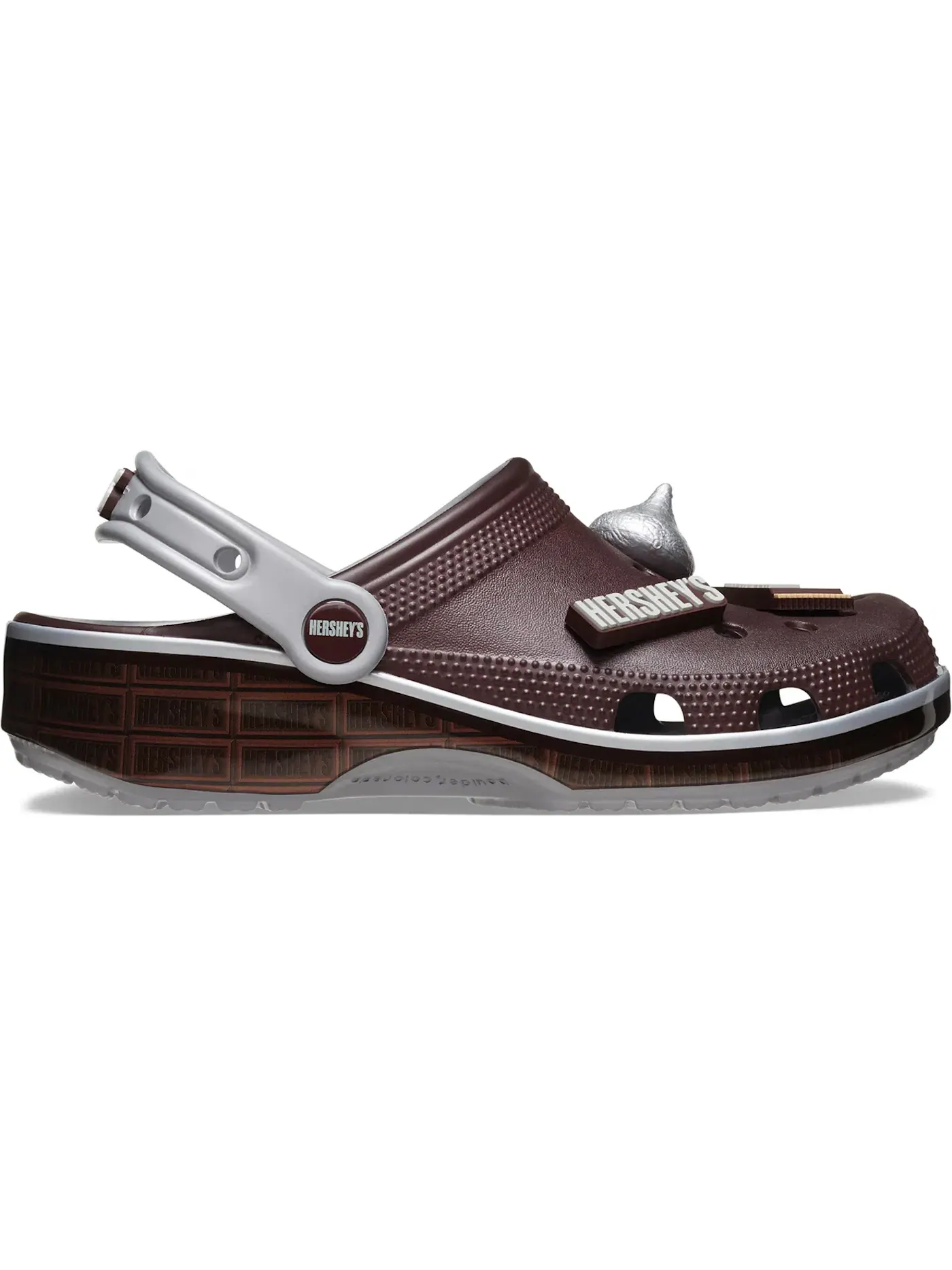 Мужские сабо Hershey's Chocolate Crocs — изображение 1 из 2, серебряный