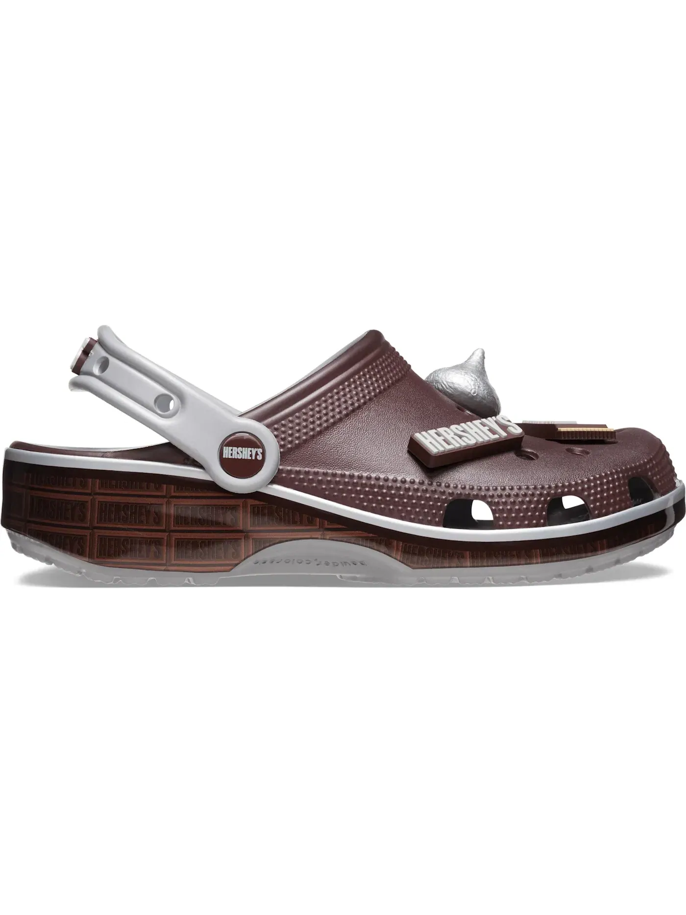Мужские сабо Hershey's Kisses Crocs — изображение 1 из 2, коричневый/серебристый