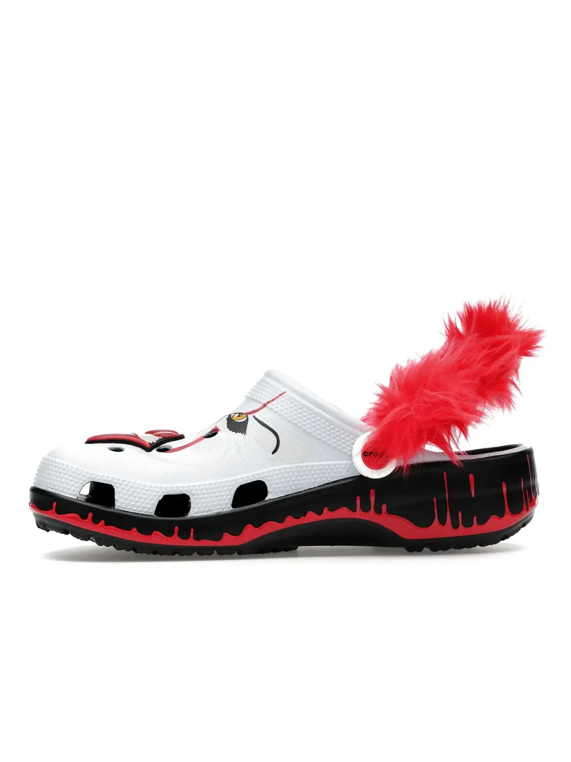 Мужские клоги Classic Clog Crocs — изображение 3 из 4, белый/красный/черный