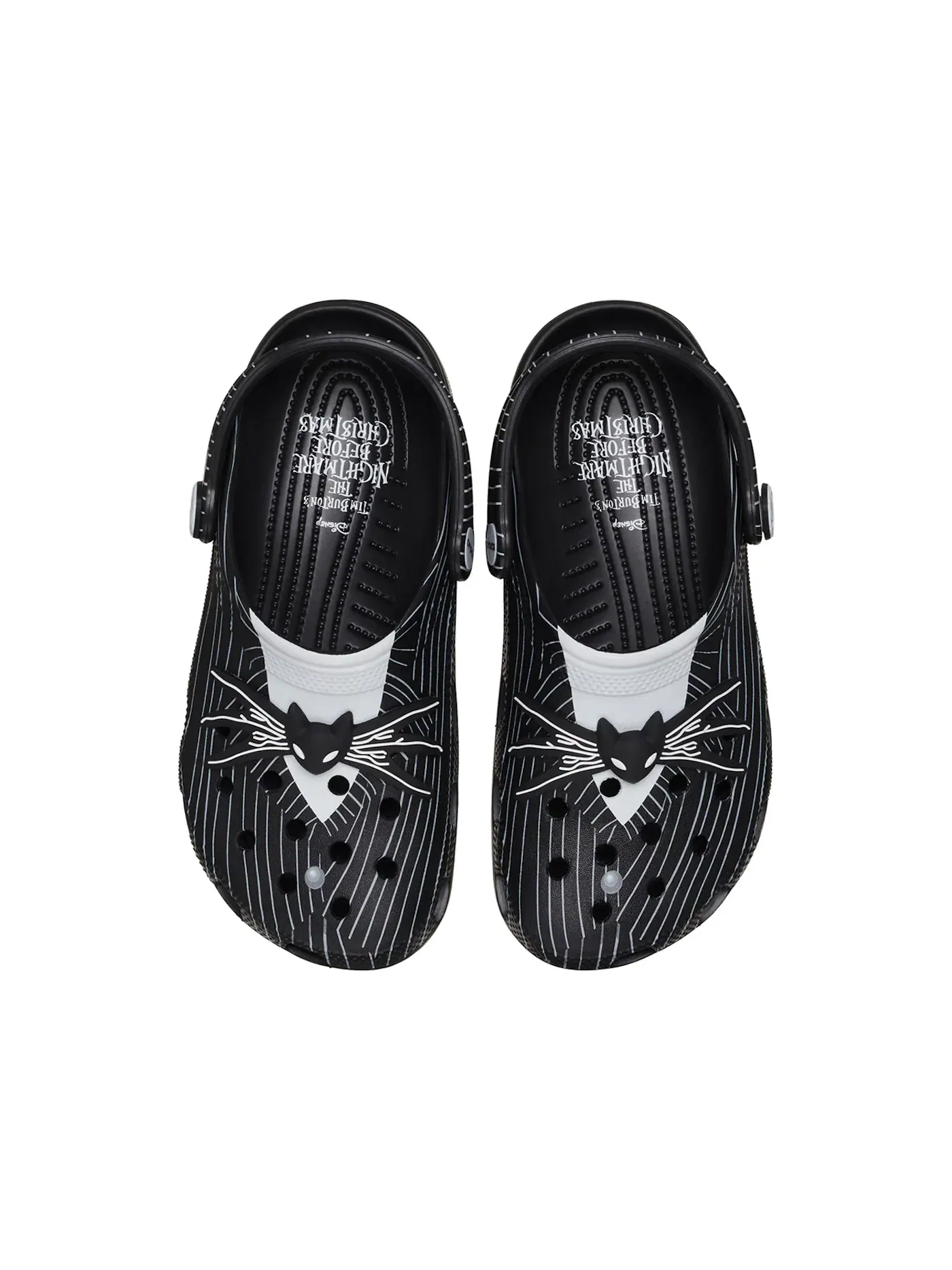 Мужские сабо с принтом Jack Skellington Nightmare Before Christmas Crocs — изображение 2 из 2, черный мульти