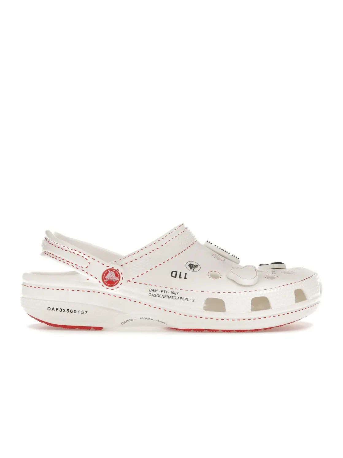 Мужские клоги Classic Clog Crocs — изображение 1 из 4, белый/красный