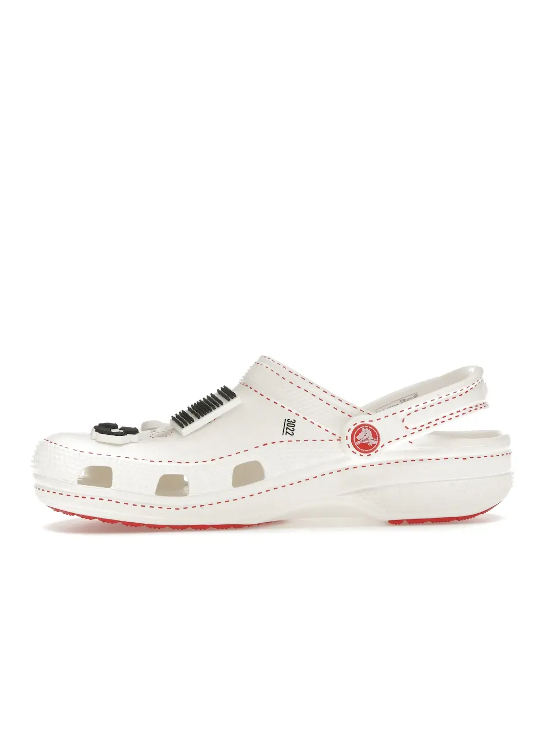 Мужские клоги Classic Clog Crocs — изображение 3 из 4, белый/красный
