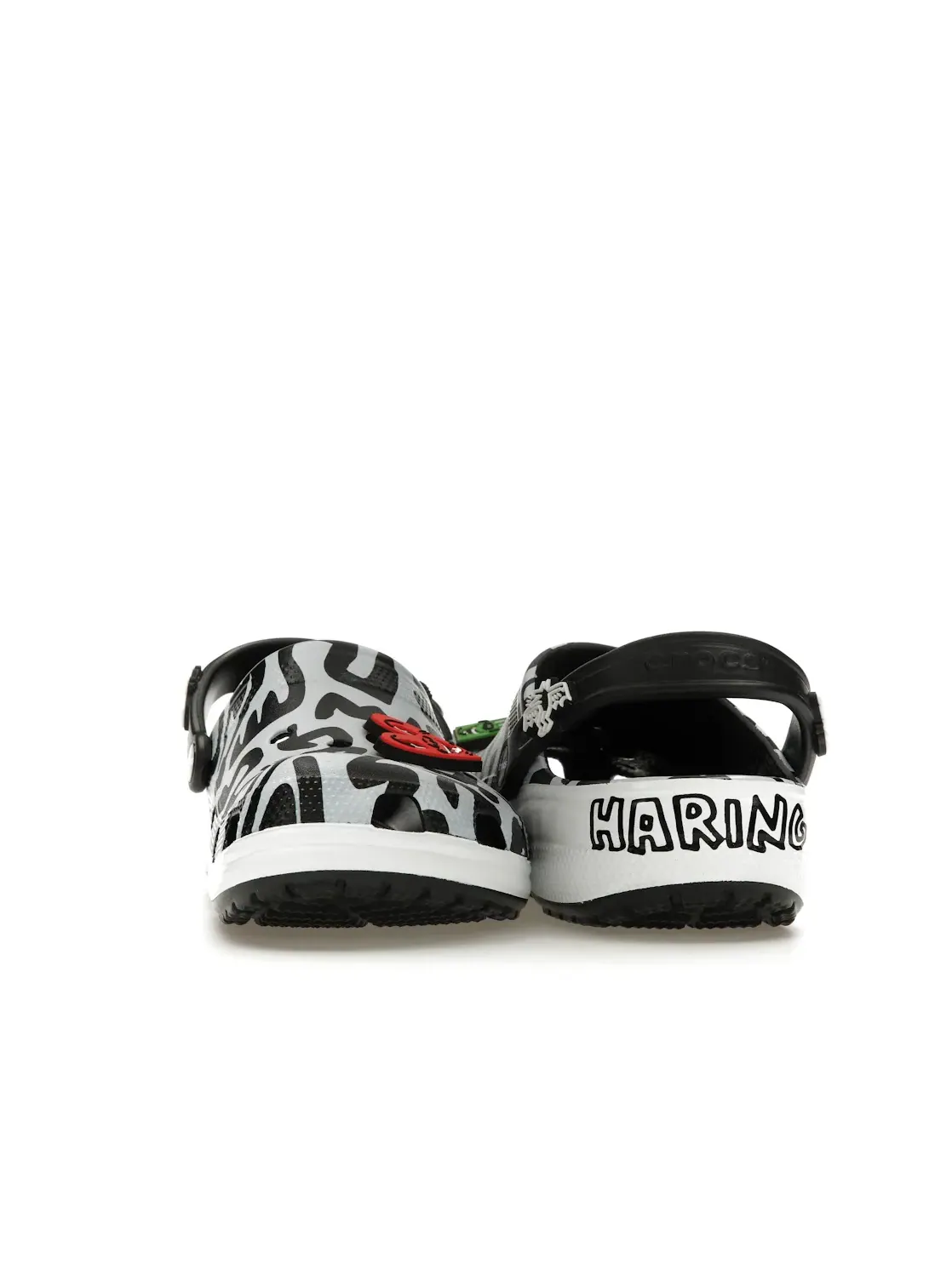 Мужские сабо-кроксы с принтом Keith Haring Crocs — изображение 4 из 4, черный/белый