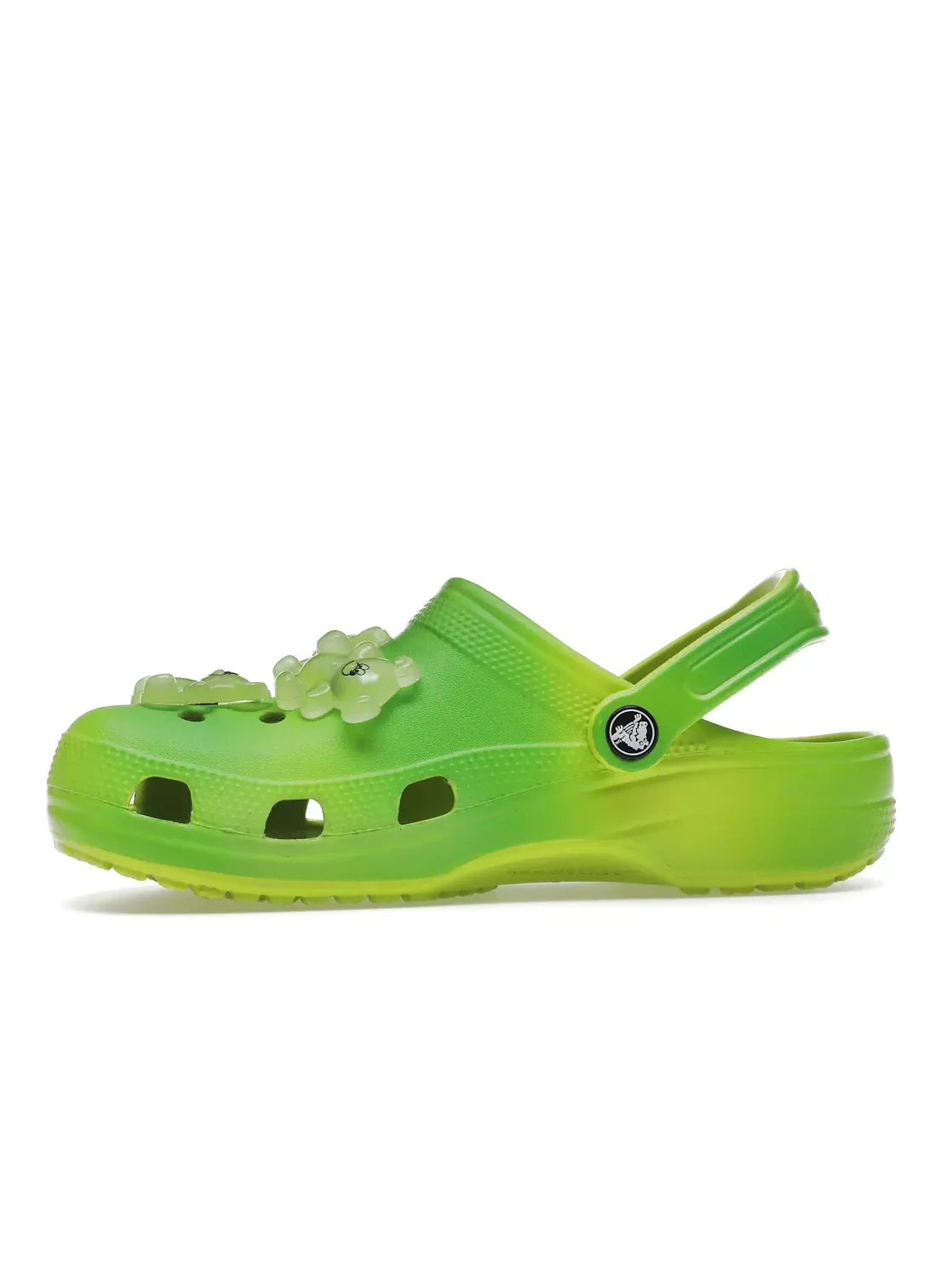 Унисекс-сабо классические с принтом Crocs Classic Clog Lazy Oaf Gooey Bear Crocs — изображение 3 из 4, зеленый