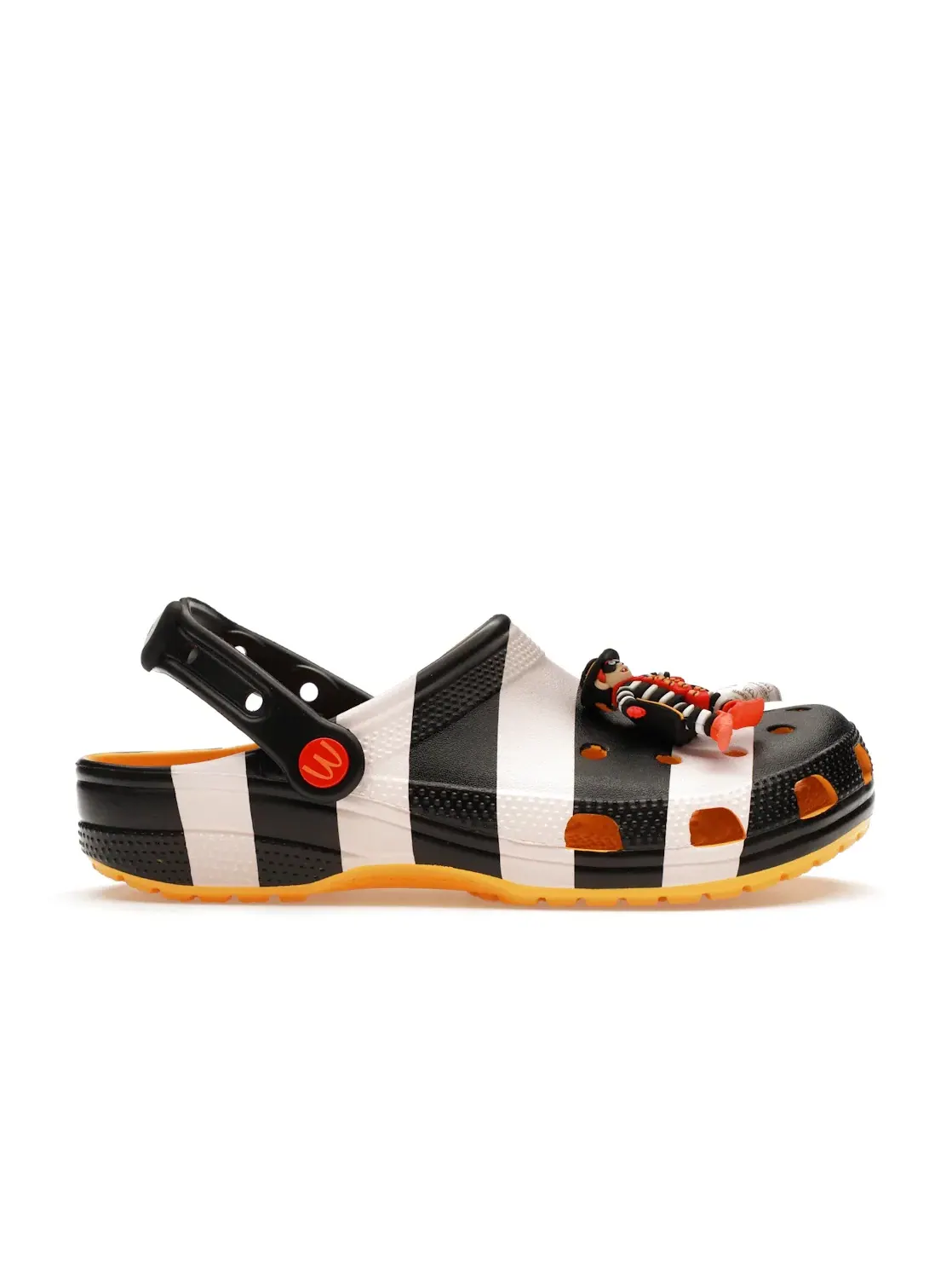 Мужские сабо-клоги Classic Clog Hamburglar Crocs — изображение 1 из 4, черный/белый-желтый