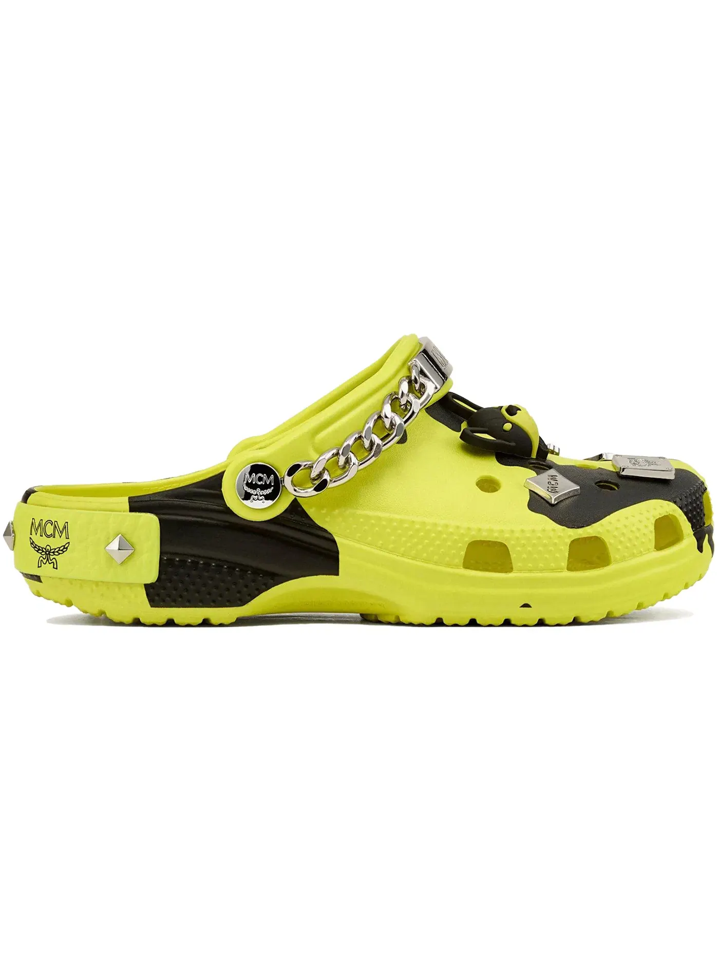 Мужские сабо с камуфляжным принтом Crocs Classic Clog — изображение 1 из 2, желтый/неоновый желтый