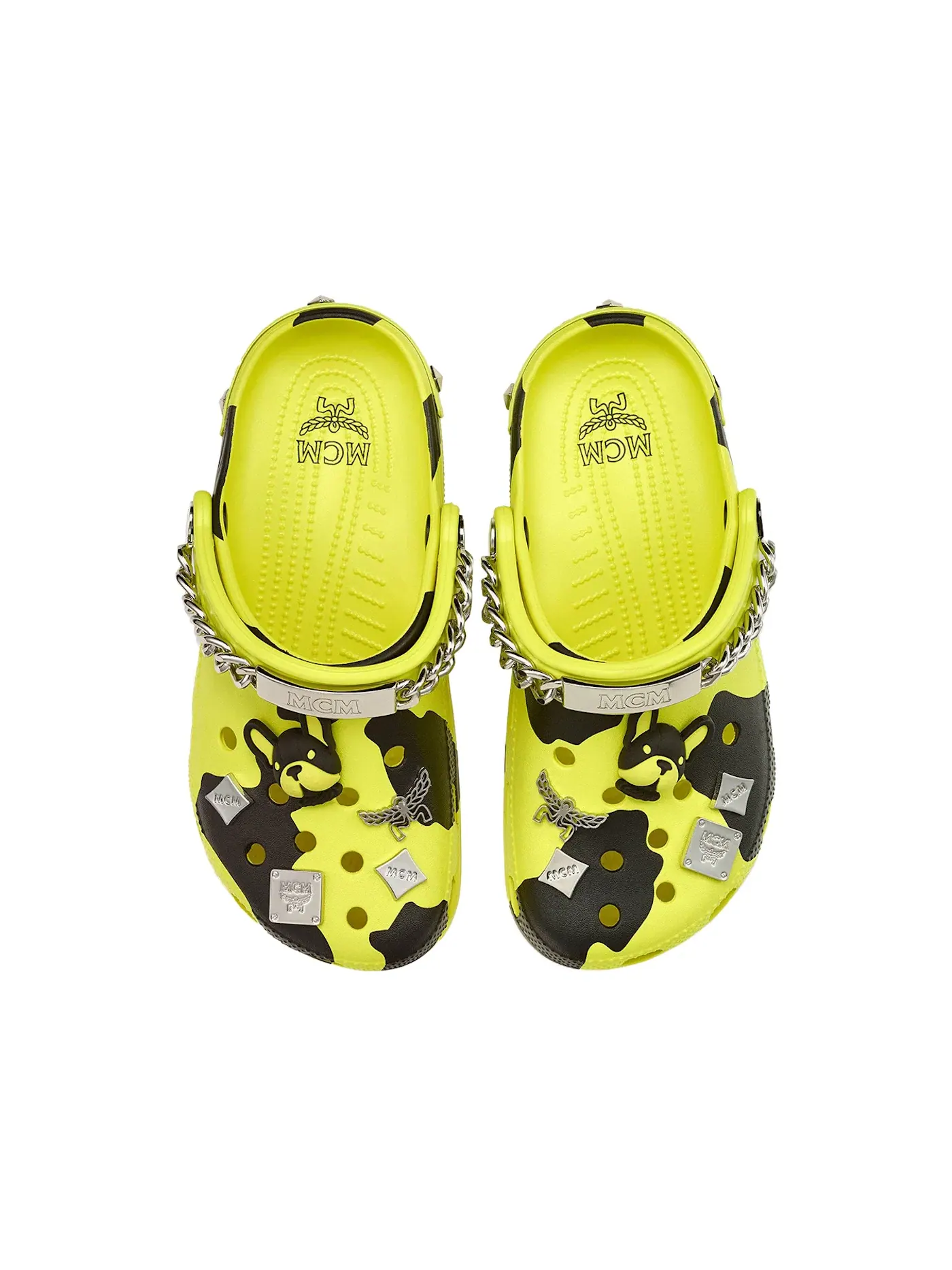 Мужские сабо с камуфляжным принтом Crocs Classic Clog — изображение 2 из 2, желтый/неоновый желтый