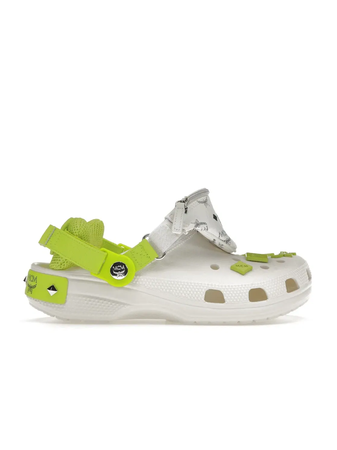 Мужские клоги Classic Clog Crocs — изображение 1 из 4, белый/зеленый