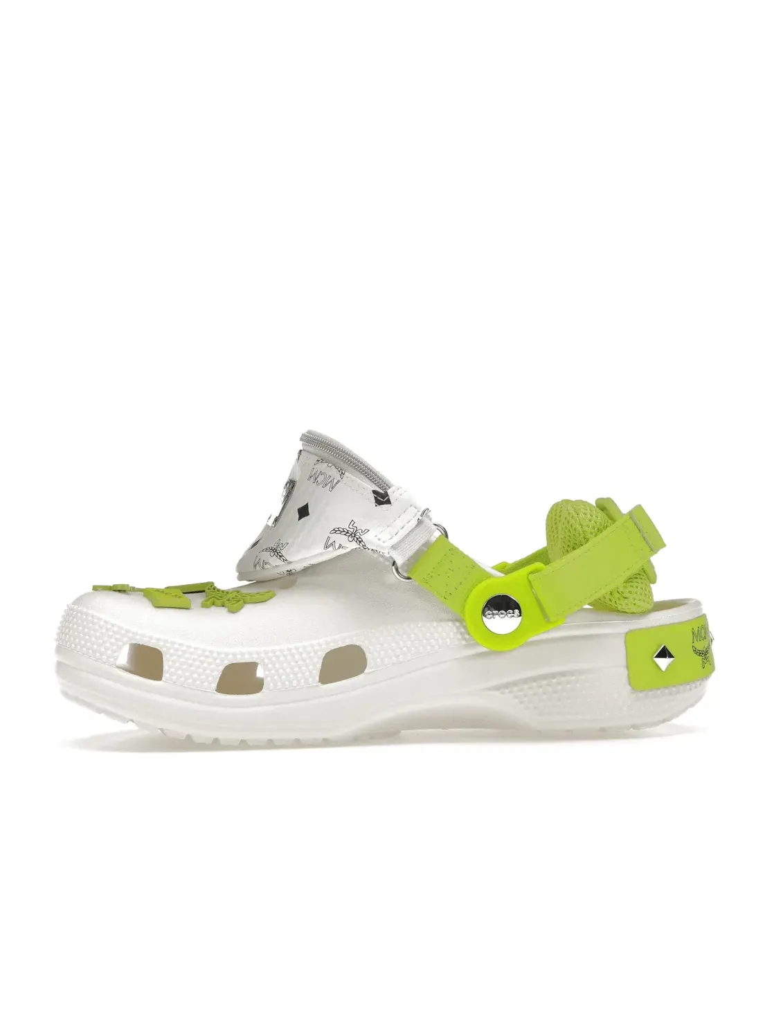 Мужские клоги Classic Clog Crocs — изображение 3 из 4, белый/зеленый