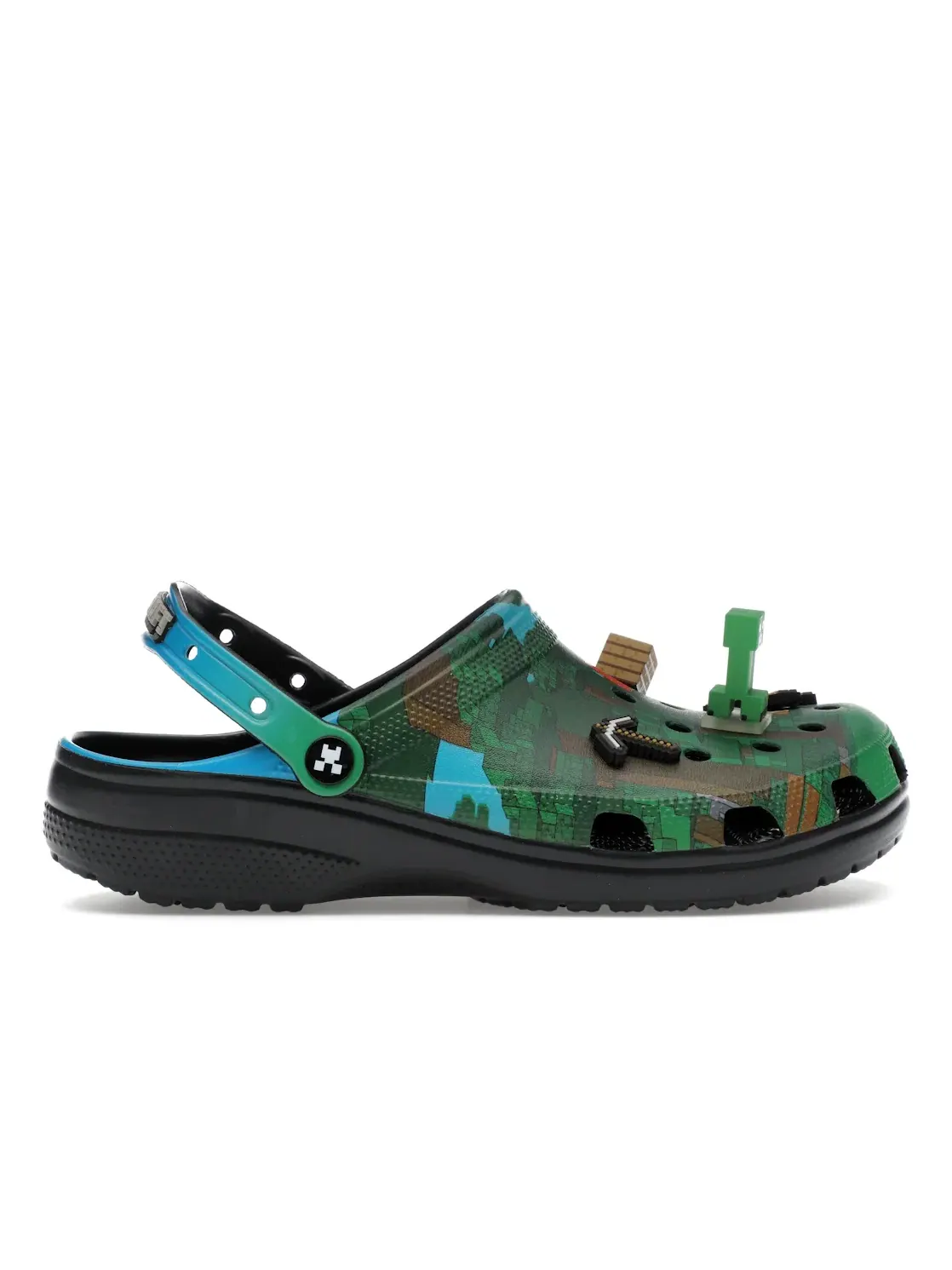 Мужские сабо-клоги Minecraft Dark Forest Crocs — изображение 1 из 4, зеленый