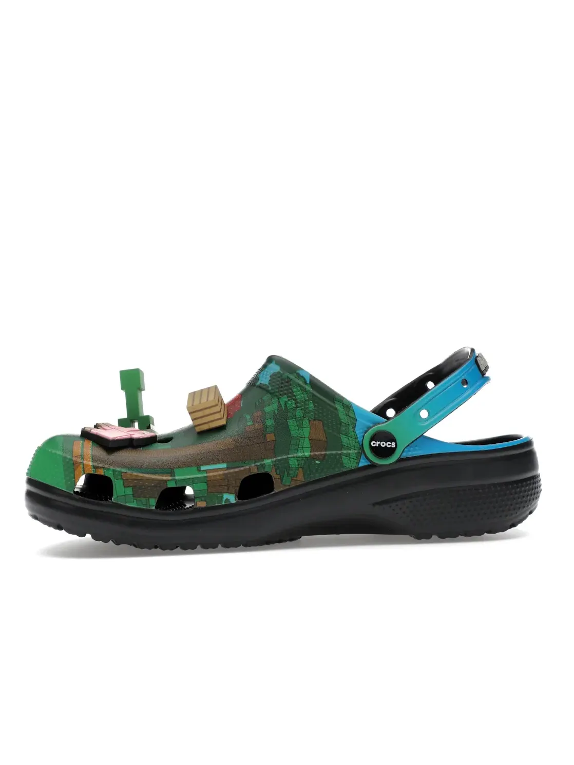 Мужские сабо-клоги Minecraft Dark Forest Crocs — изображение 3 из 4, зеленый
