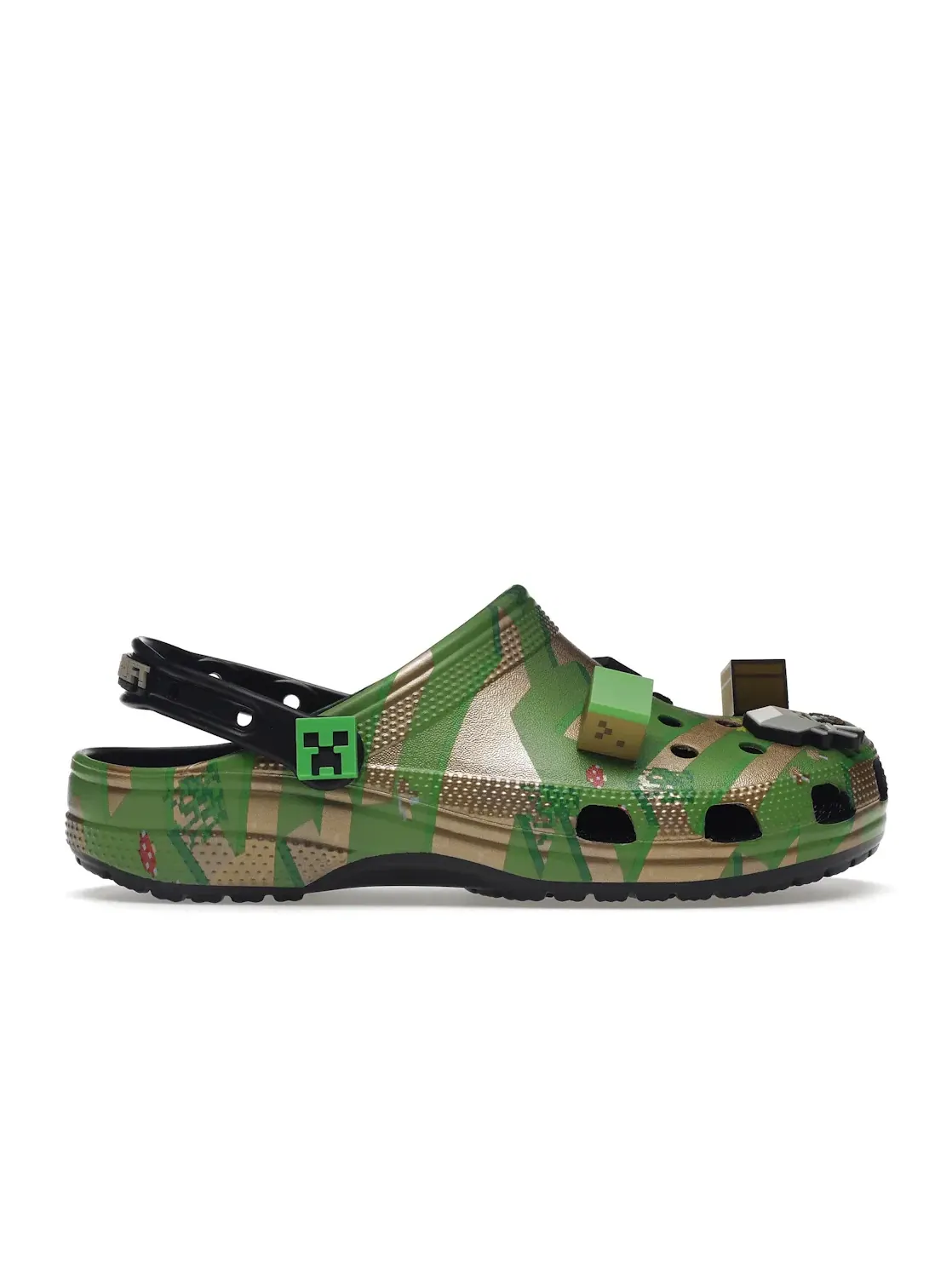 Мужские сабо с принтом Minecraft Grass Block Crocs — изображение 1 из 4, мульти