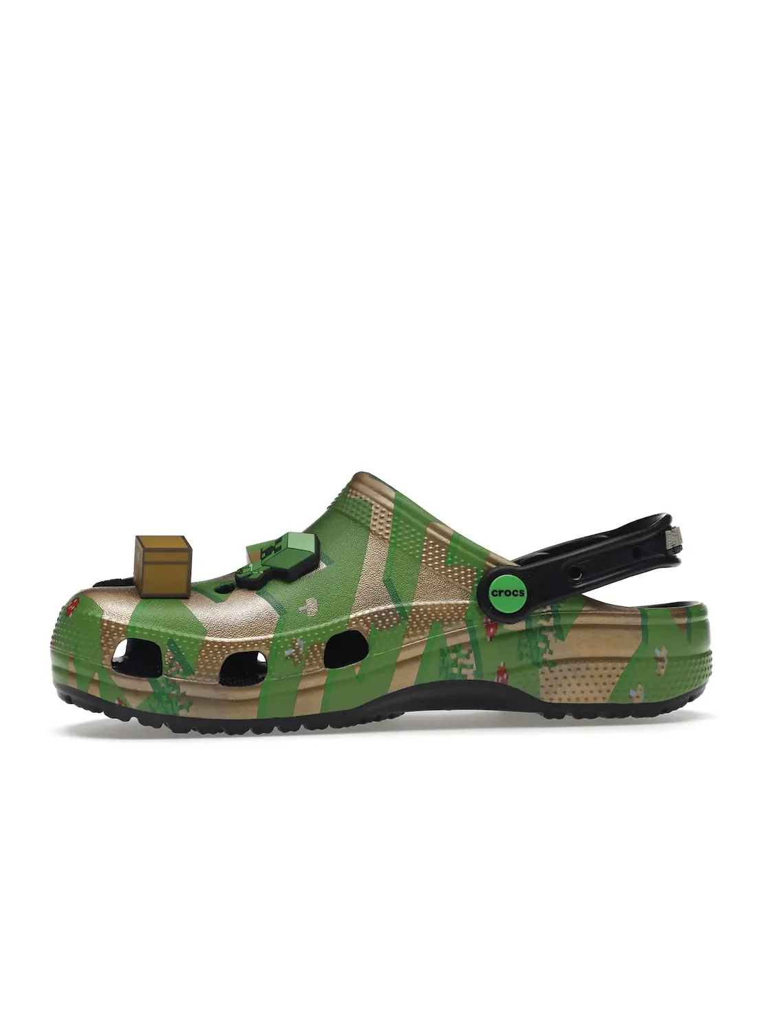 Мужские сабо с принтом Minecraft Grass Block Crocs — изображение 3 из 4, мульти